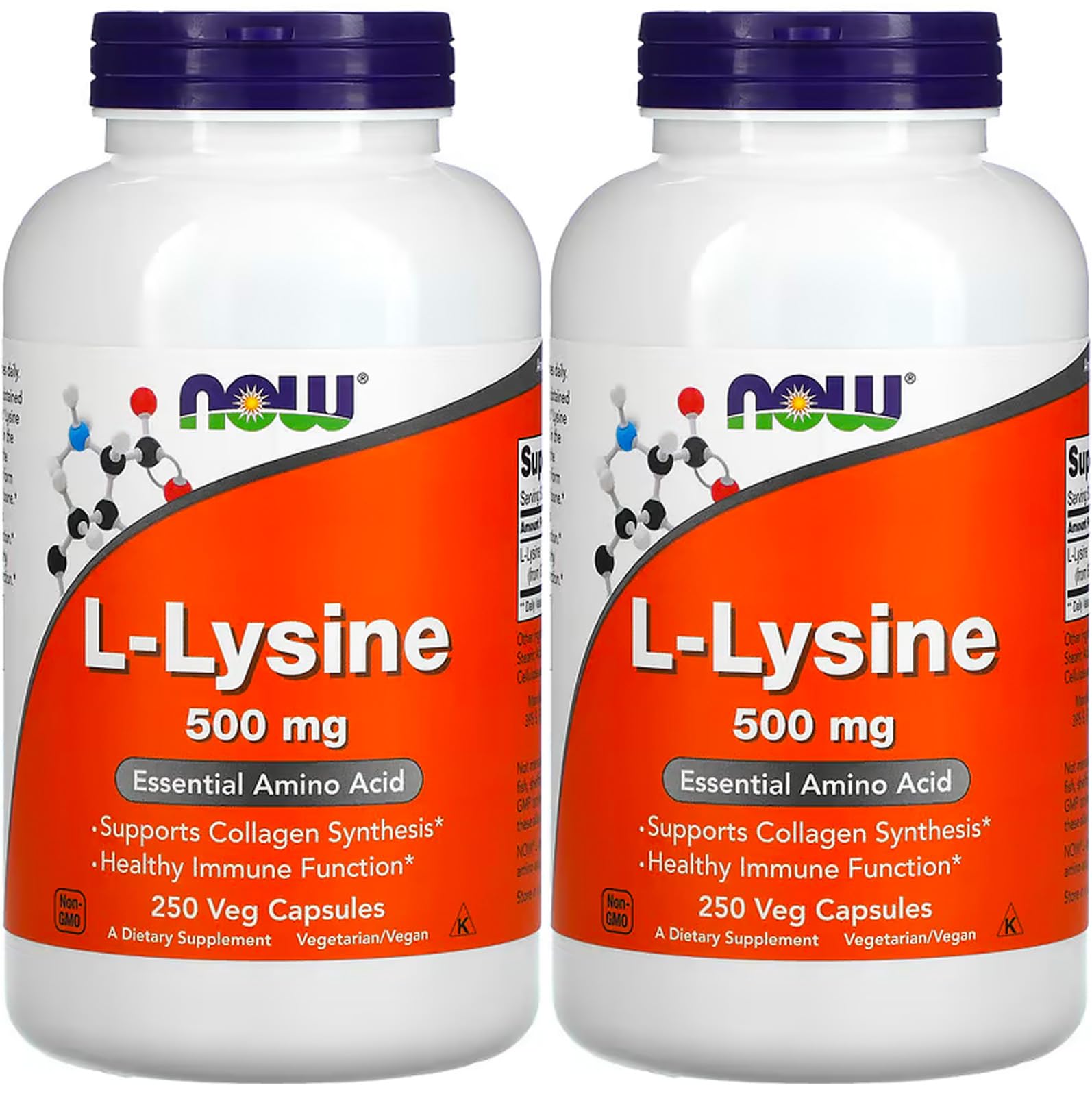 Foto 1 | Suplement Now Foods L-lisina 500 Mg 250 Cápsulas (paquete De 2) - Venta Internacional.