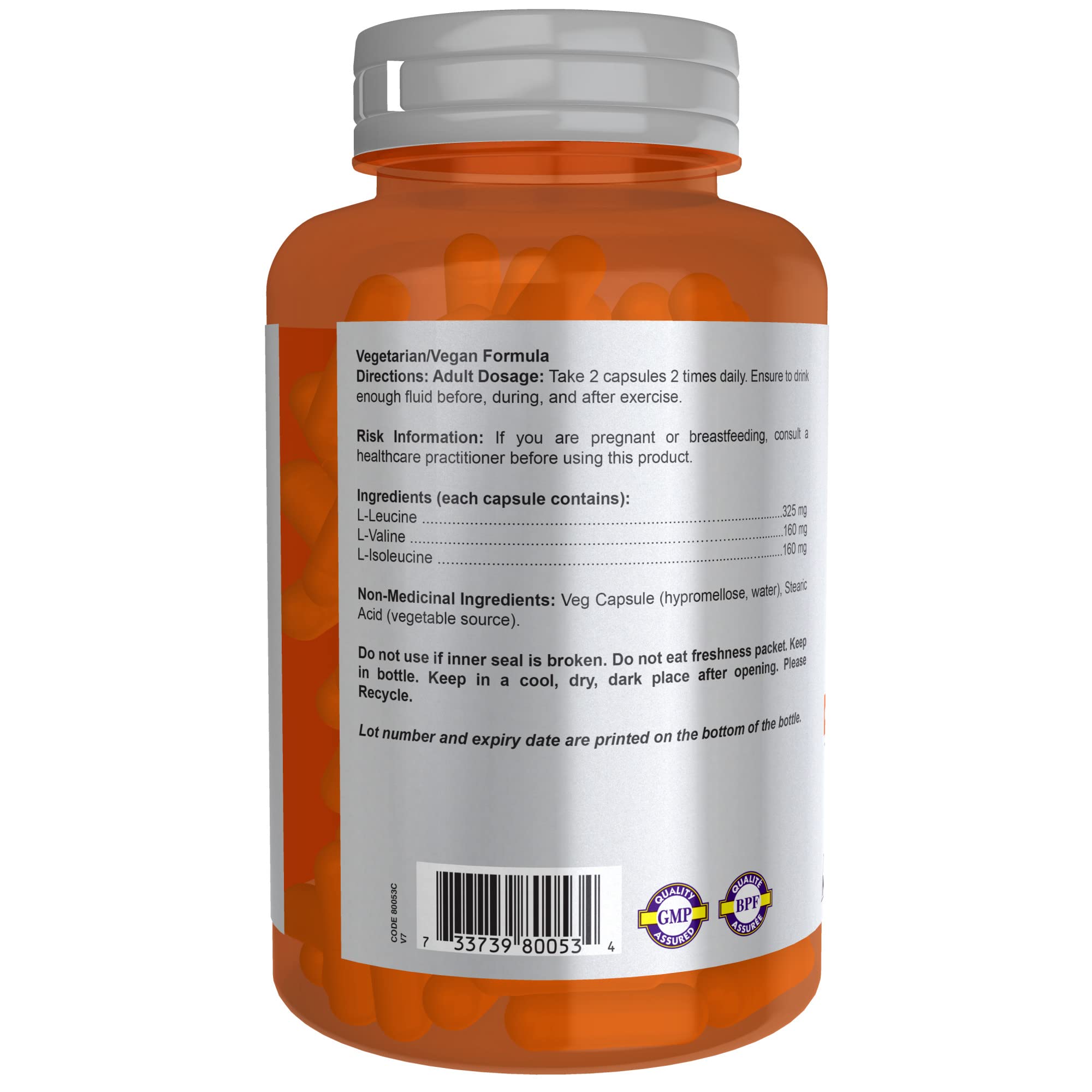 Foto 4 pulgar | Suplemento Now Sports Nutrition Bcaa 120 Cápsulas Vegetarianas - Venta Internacional.