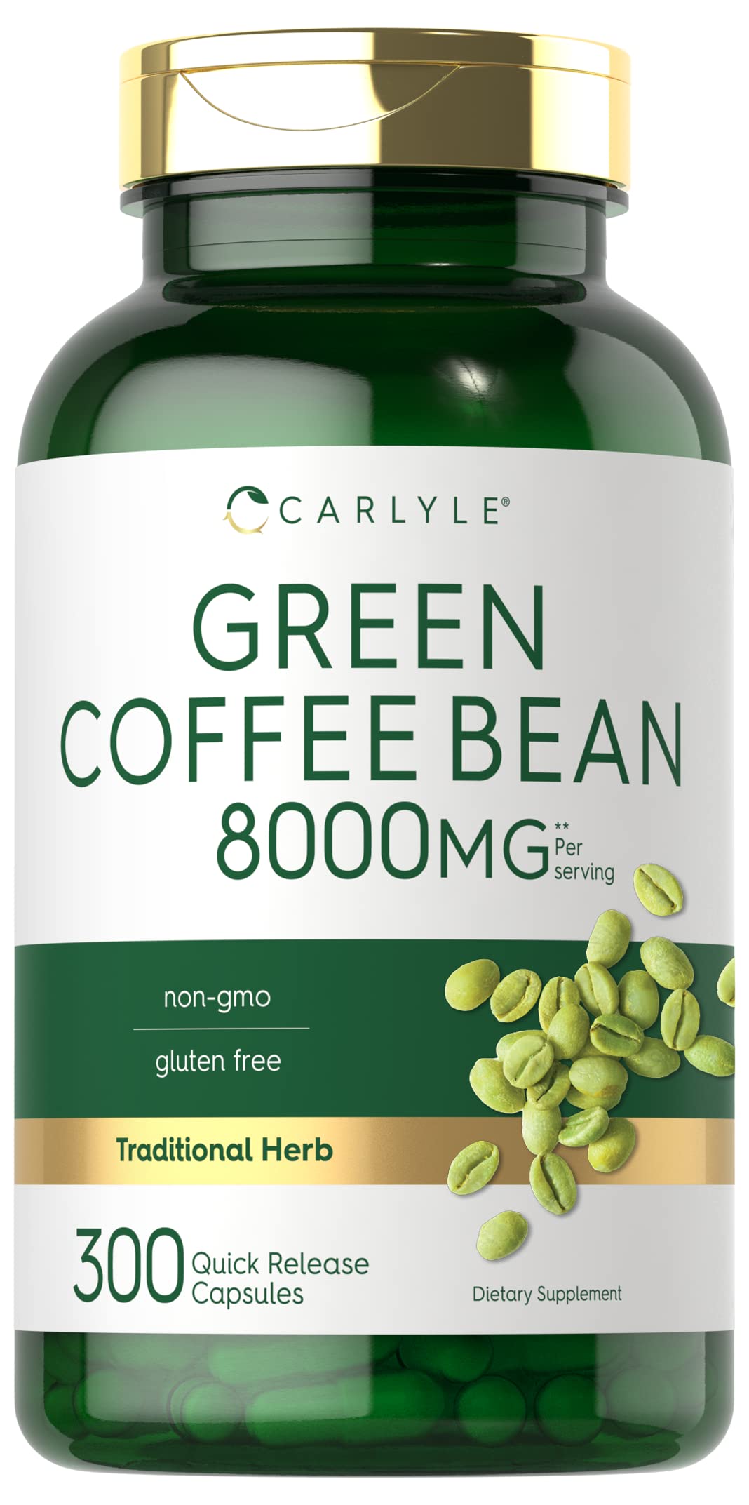 Foto 2 pulgar | Suplemento De Extracto De Grano De Café Verde Carlyle, 8000 Mg, 300 Cápsulas - Venta Internacional.