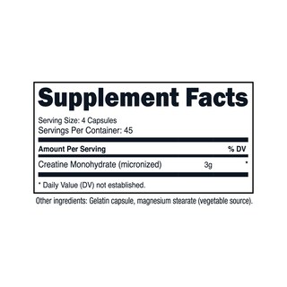 Foto 6 | Suplemento Nutricost De Monohidrato De Creatina 3000 Mg 180 Cápsulas - Venta Internacional.