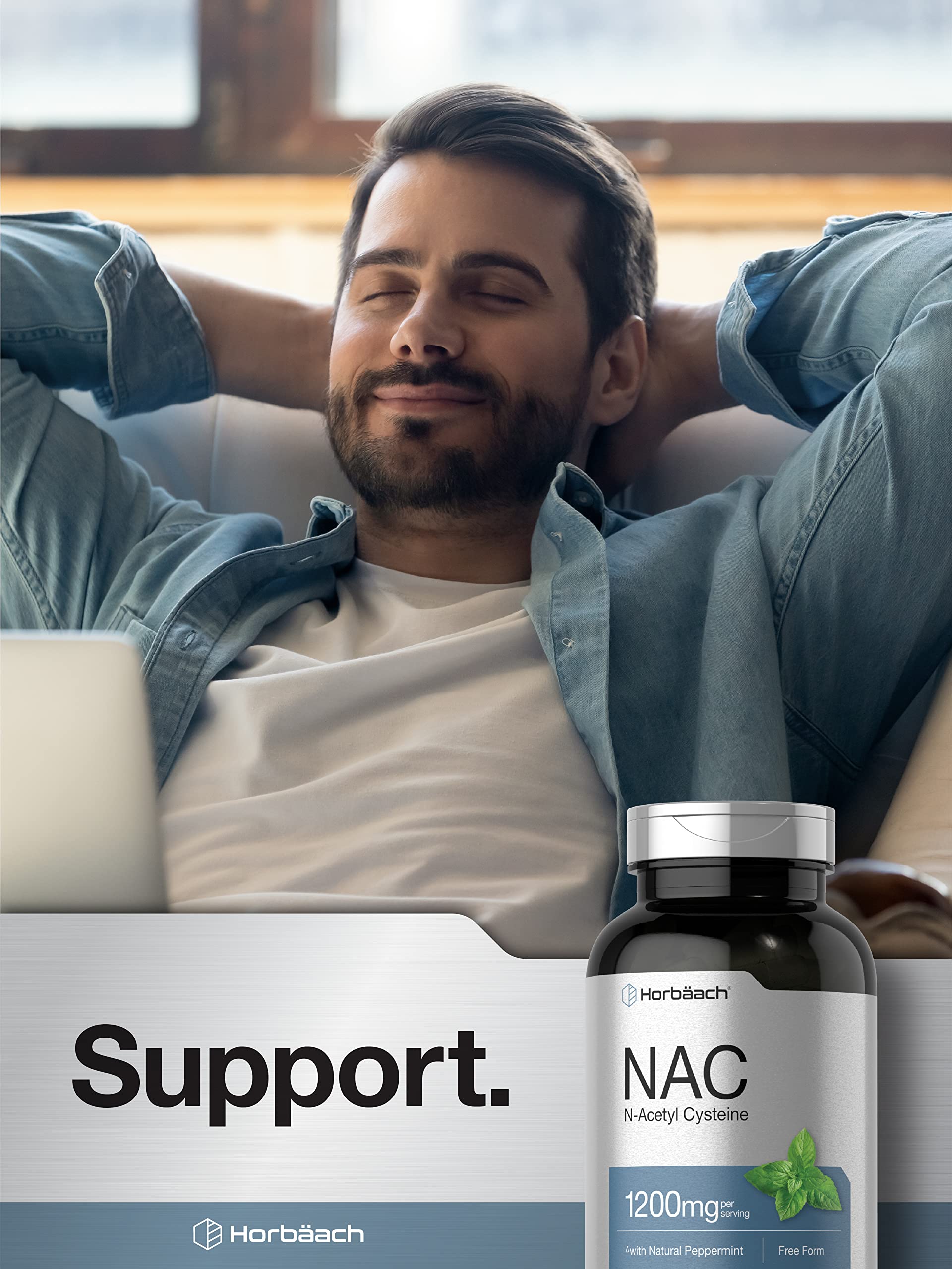 Foto 7 pulgar | Suplemento Horbäach Nac N-acetil Cisteína 1200 Mg 250 Cápsulas - Venta Internacional.