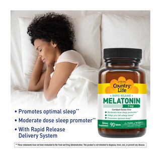 Foto 4 | Melatonina Sleep Aid Country Life 3 Mg 90 Capsulas - Venta Internacional