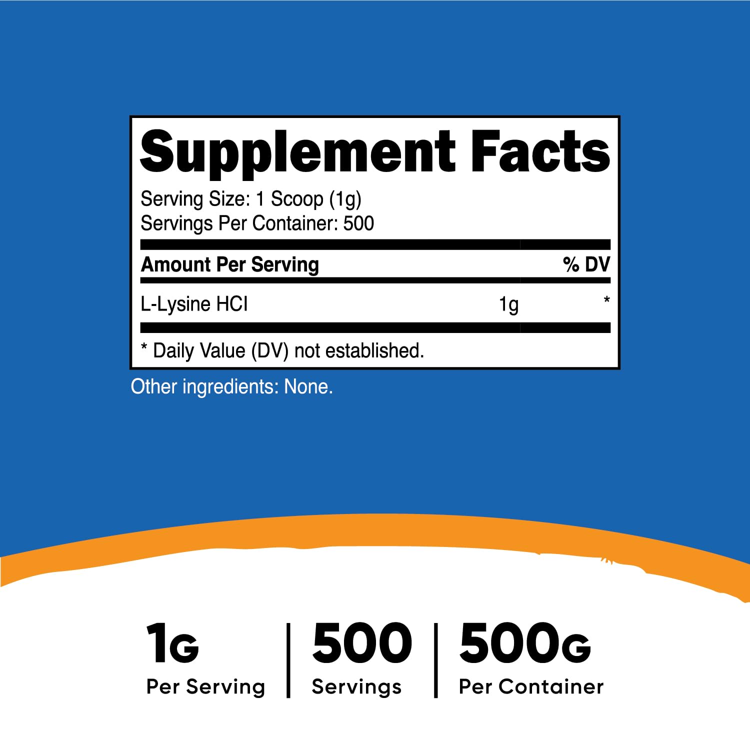 Foto 3 pulgar | Suplemento Nutricost L-lisina En Polvo, 500 G, Puro, Sin Ogm, Sin Gluten - Venta Internacional.