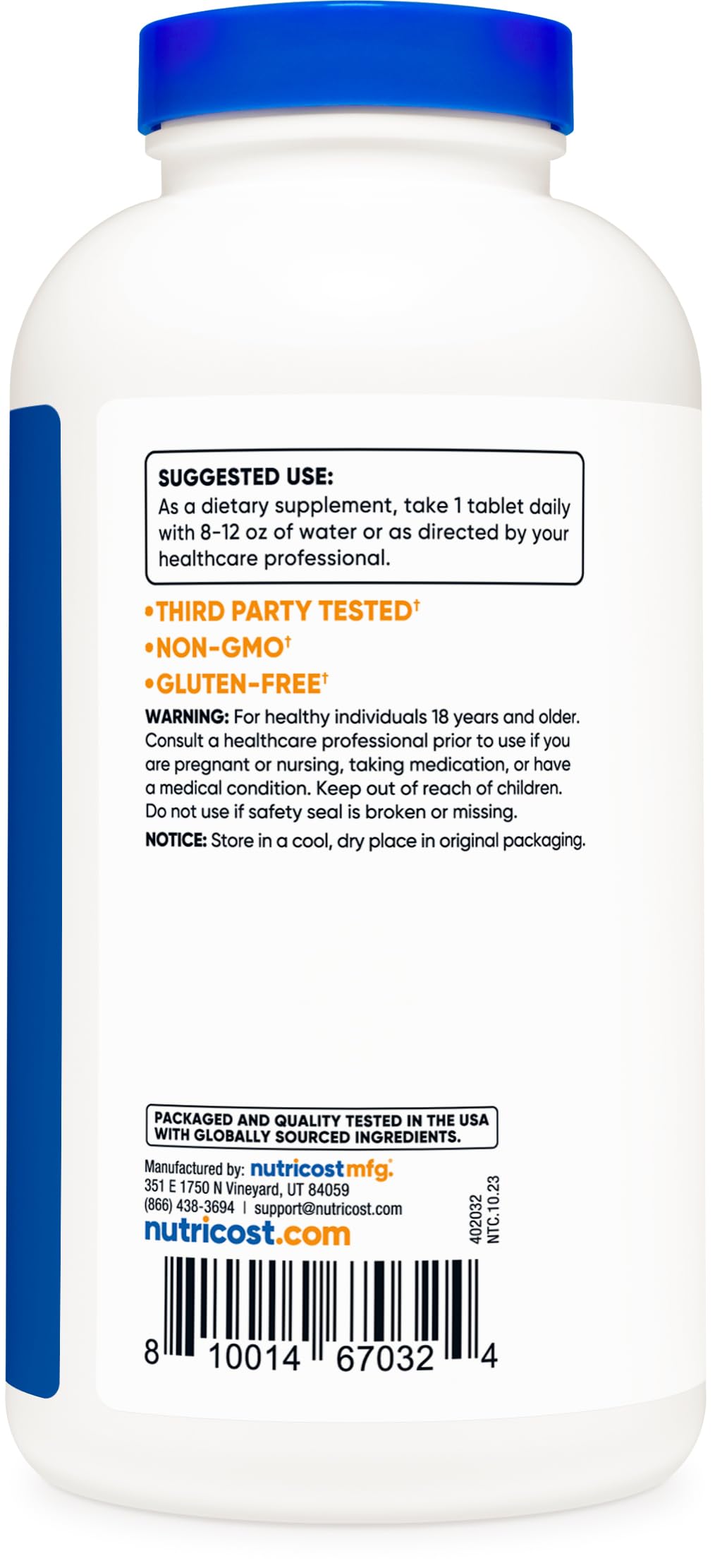 Foto 5 pulgar | Suplemento Nutricost En Tabletas De L-arginina De 1000 Mg (300 Tabletas) - Venta Internacional.