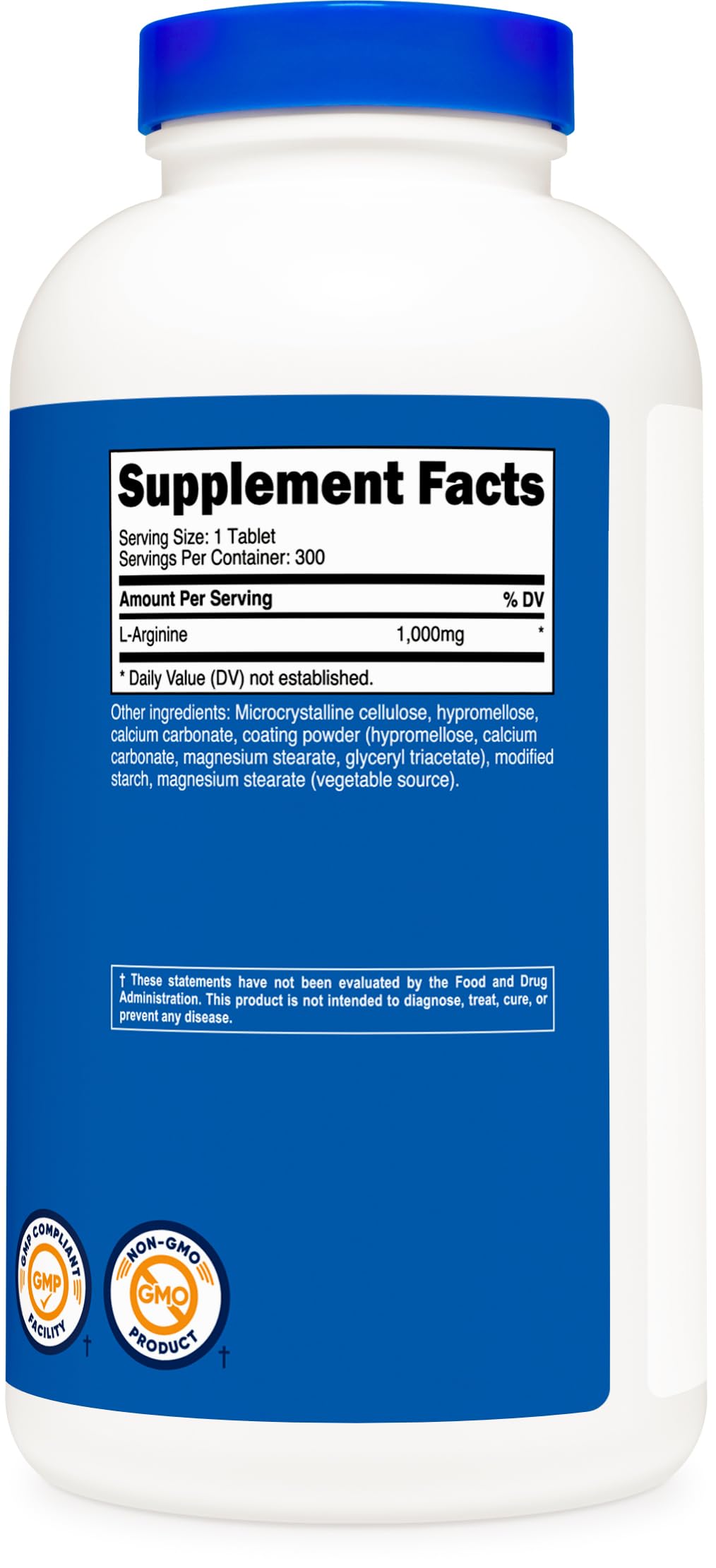 Foto 6 pulgar | Suplemento Nutricost En Tabletas De L-arginina De 1000 Mg (300 Tabletas) - Venta Internacional.