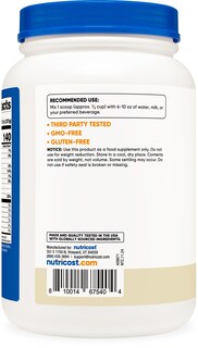 Foto 4 | Proteína De Suero Aislada En Polvo Nutricost Vanilla 907 G - Venta Internacional.
