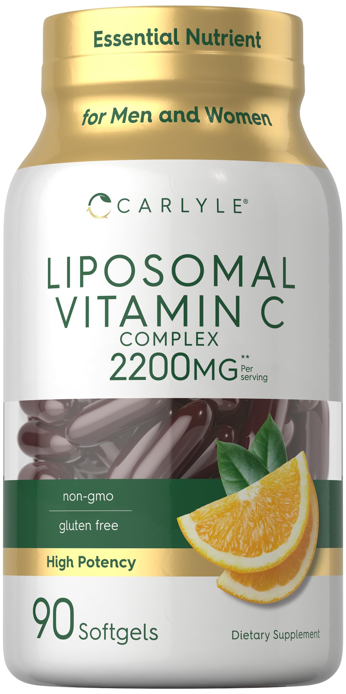 Foto 2 pulgar | Suplemento De Vitamina C Liposomal Carlyle, 2200 Mg, 90 Cápsulas Blandas - Venta Internacional.