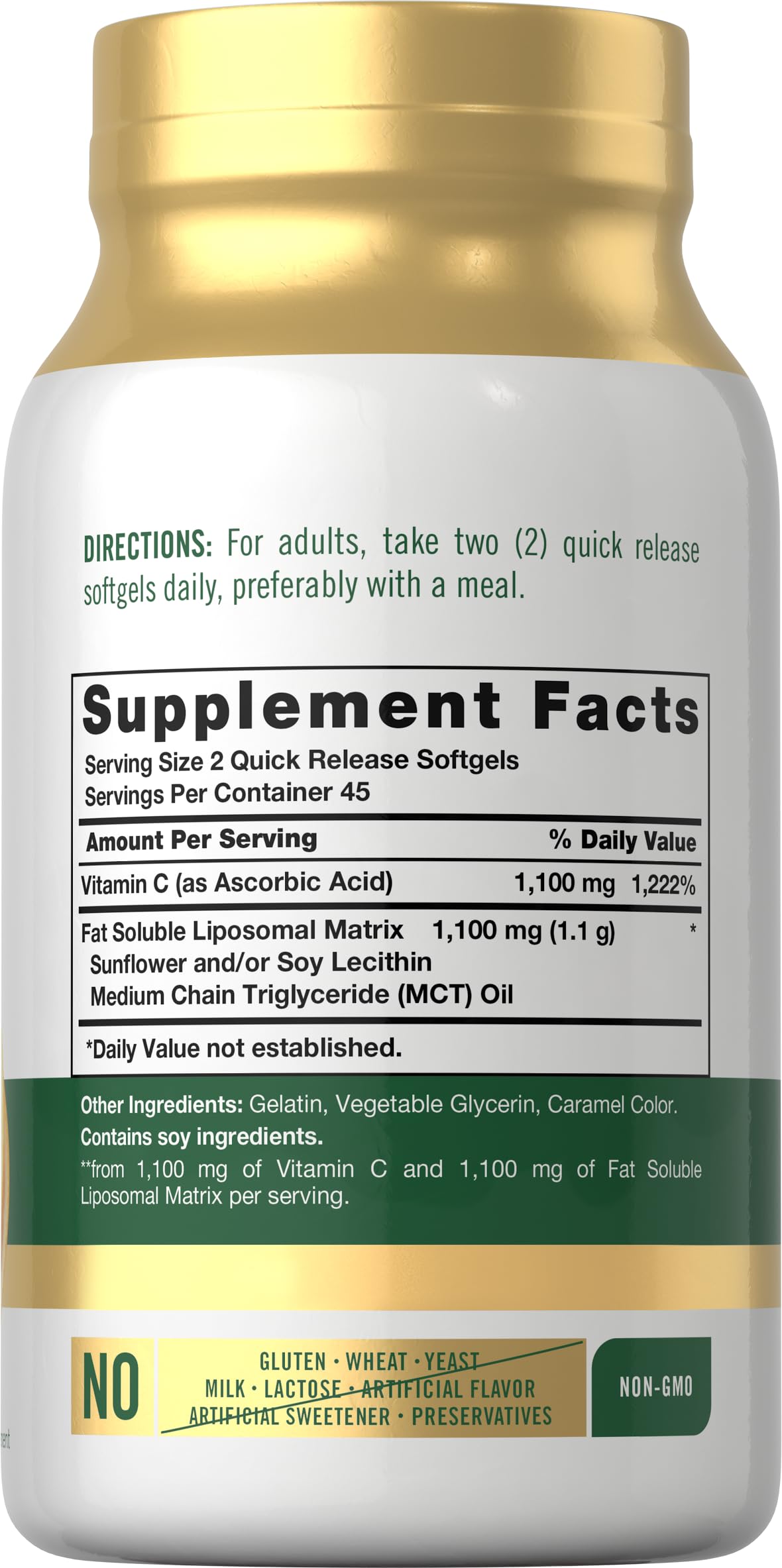 Foto 3 pulgar | Suplemento De Vitamina C Liposomal Carlyle, 2200 Mg, 90 Cápsulas Blandas - Venta Internacional.