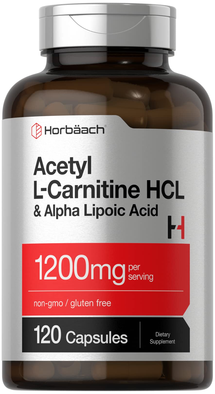 Foto 2 pulgar | Suplemento Horbäach Acetil L Carnitina Hcl Y Ácido Alfa Lipoico - Venta Internacional.