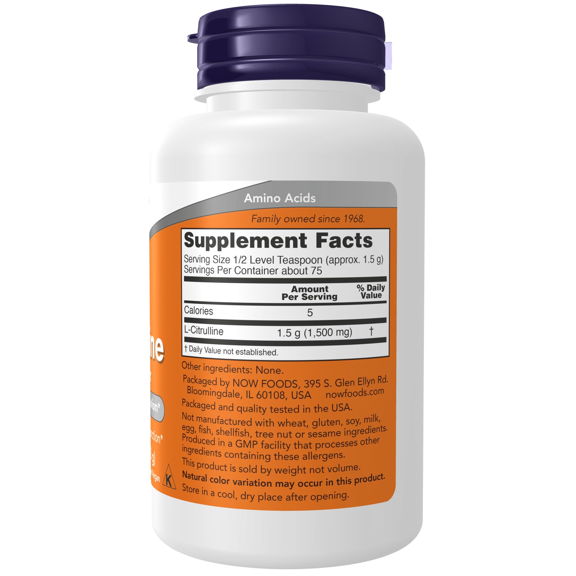 Foto 3 pulgar | Supplement Now L-citrulina En Polvo Puro, 120 Ml - Venta Internacional.