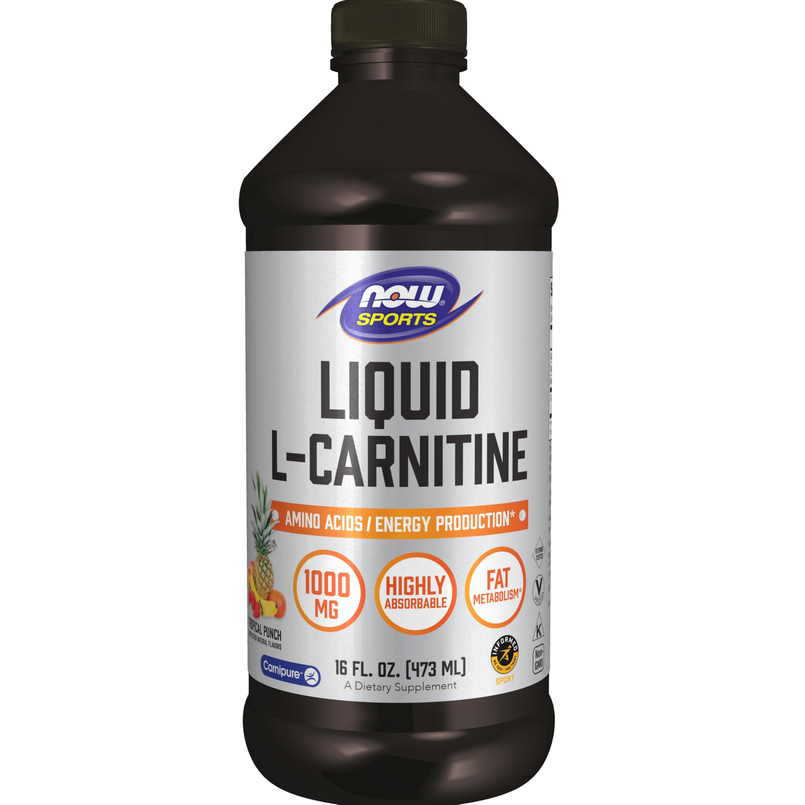 Foto 2 pulgar | Líquido De L-carnitina Supplement Now Sports, 1000 Mg, Tropical, 473 Ml - Venta Internacional.