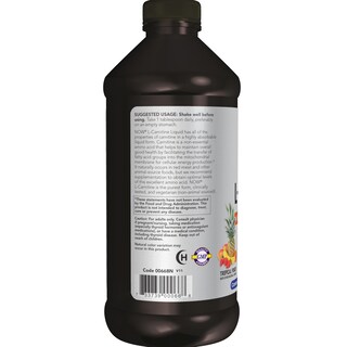 Foto 3 | Líquido De L-carnitina Supplement Now Sports, 1000 Mg, Tropical, 473 Ml - Venta Internacional.