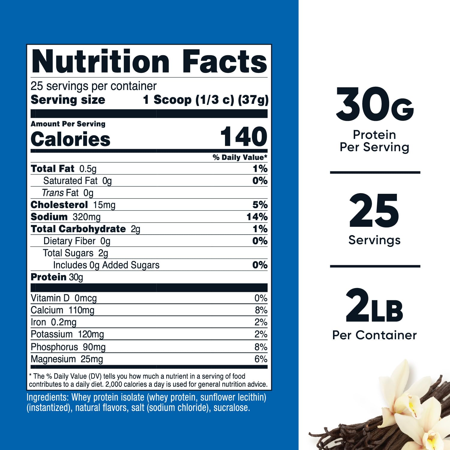 Foto 3 pulgar | Proteína De Suero Aislada Nutricost, Vainilla Alimentada Con Pasto, 907 G - Venta Internacional.