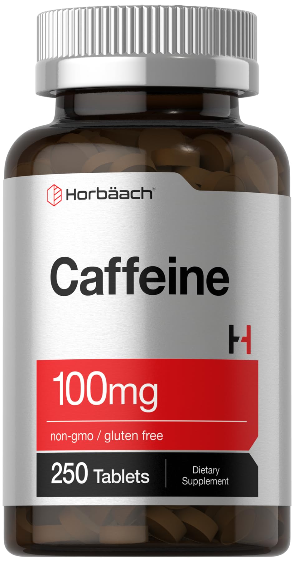 Foto 2 pulgar | Pastillas De Cafeína Horbaach 100 Mg 250 Tabletas Vegetarianas Sin Ogm - Venta Internacional.