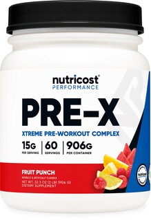 Foto 1 | Polvo Para Antes Del Entrenamiento Nutricost Pre-x Xtreme Fruit Punch, 60 Porciones - Venta Internacional.
