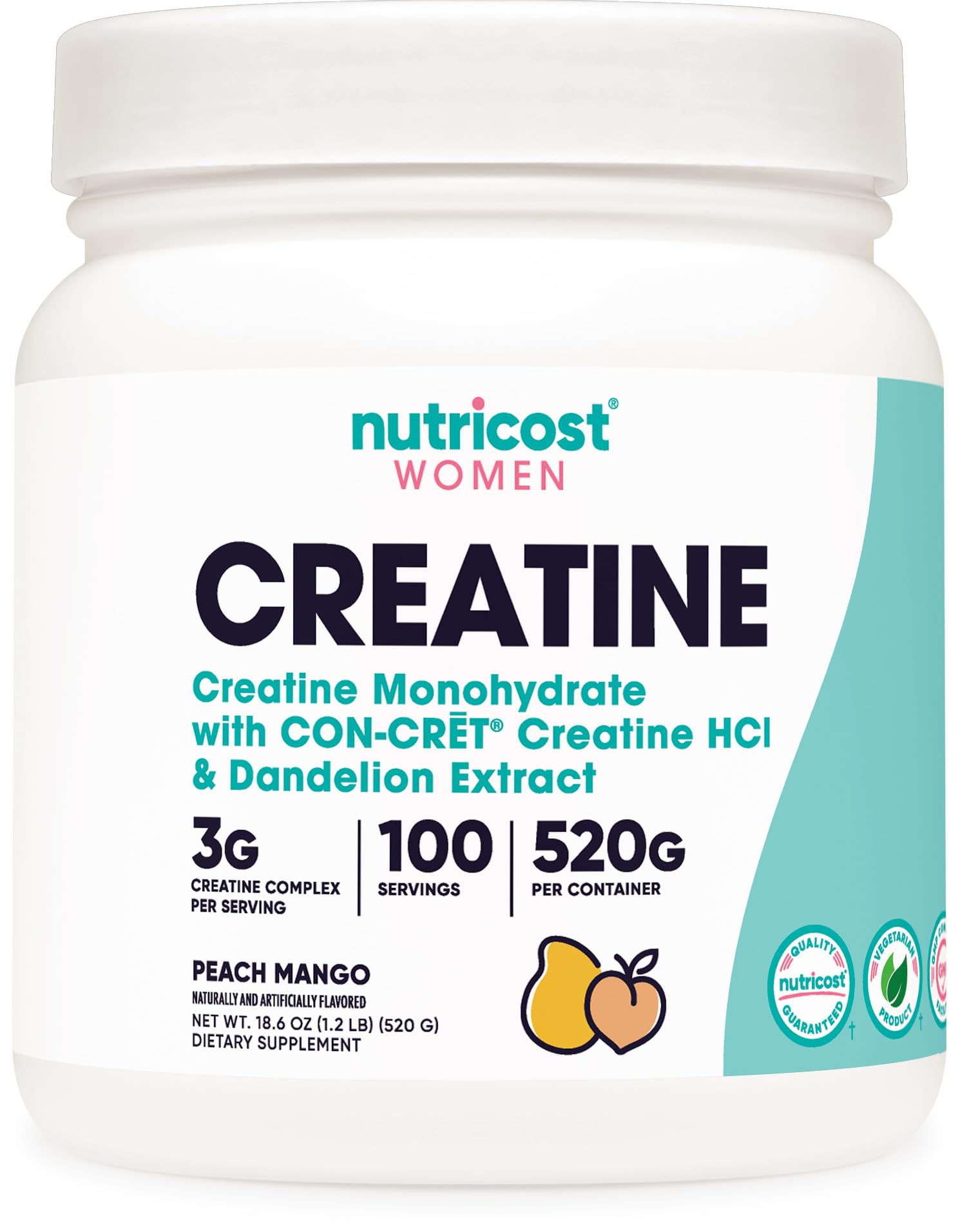 Suplemento Nutricost De Monohidrato De Creatina En Polvo, Melocotón Y Mango - Venta Internacional.
