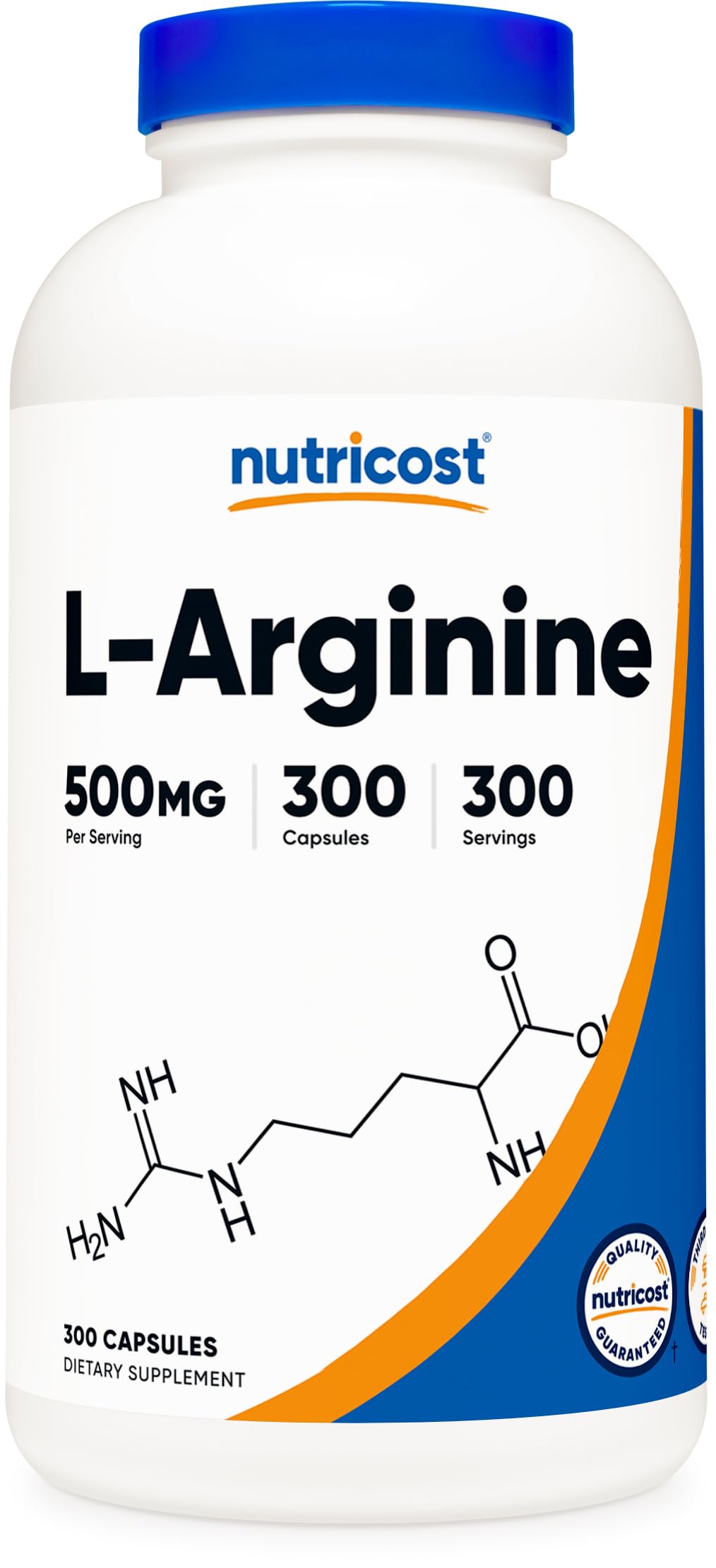 Foto 2 pulgar | Suplemento Nutricost L-arginina 500 Mg 300 Cápsulas - Venta Internacional.
