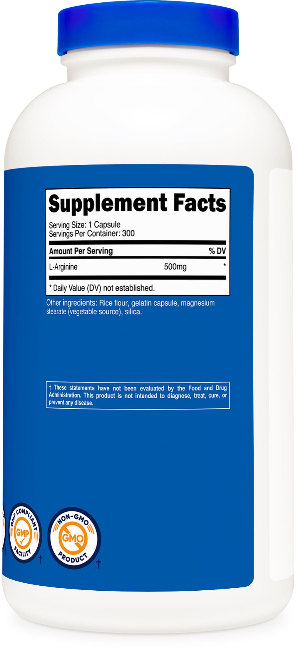 Foto 6 pulgar | Suplemento Nutricost L-arginina 500 Mg 300 Cápsulas - Venta Internacional.