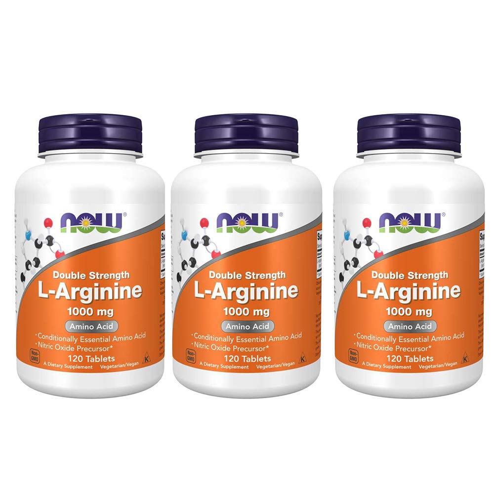 Foto 2 pulgar | Suplemento Now Foods L-arginina 1000 Mg 120 Comprimidos X3 - Venta Internacional.