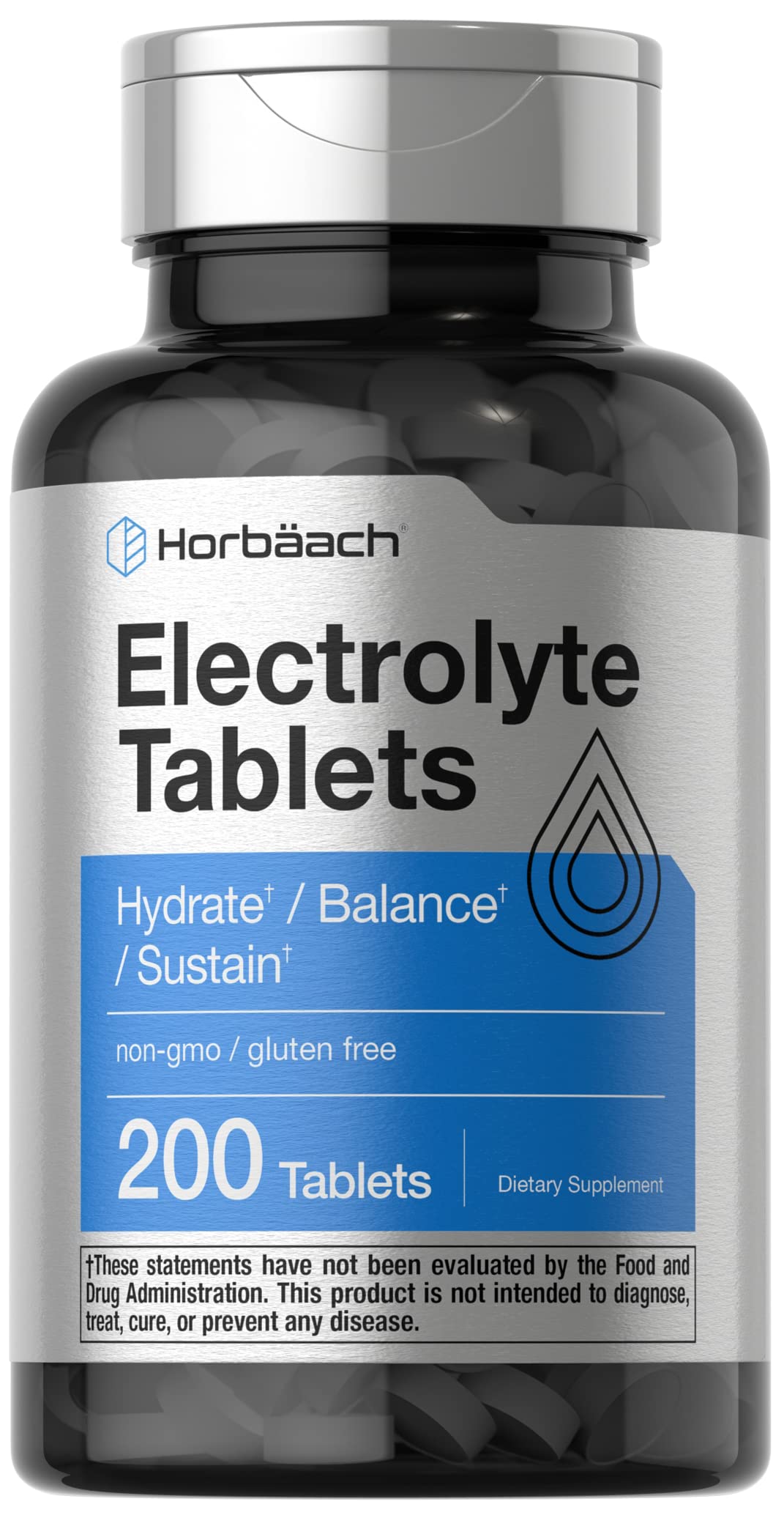 Foto 2 pulgar | Tabletas Electrolíticas Horbaach, 200 Unidades, Aptas Para Vegetarianos Y Cetogénicos - Venta Internacional.