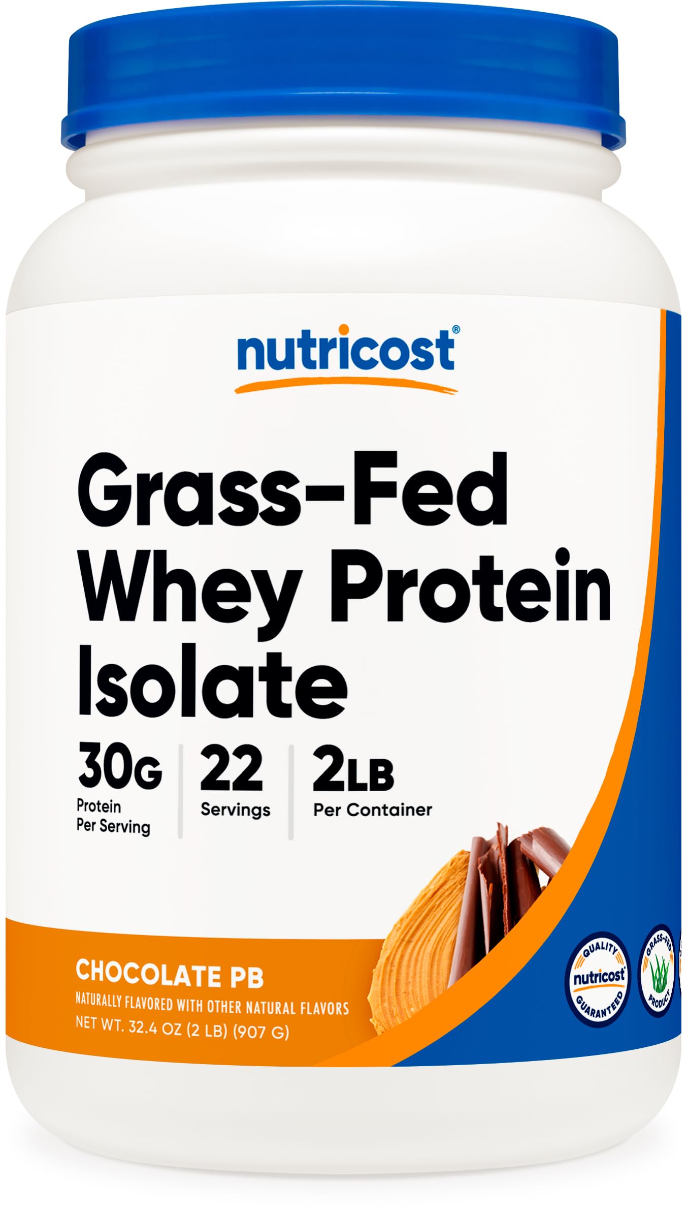 Aislado De Proteína De Suero Nutricost Chocolate Alimentado Con Pasto Pb, 2 Kg - Venta Internacional.