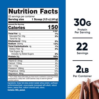 Foto 2 | Aislado De Proteína De Suero Nutricost Chocolate Alimentado Con Pasto Pb, 2 Kg - Venta Internacional.
