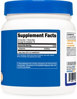 Foto 5 | Suplemento Nutricost L-glutamina En Polvo 500 G De Frambuesa Azul - Venta Internacional.