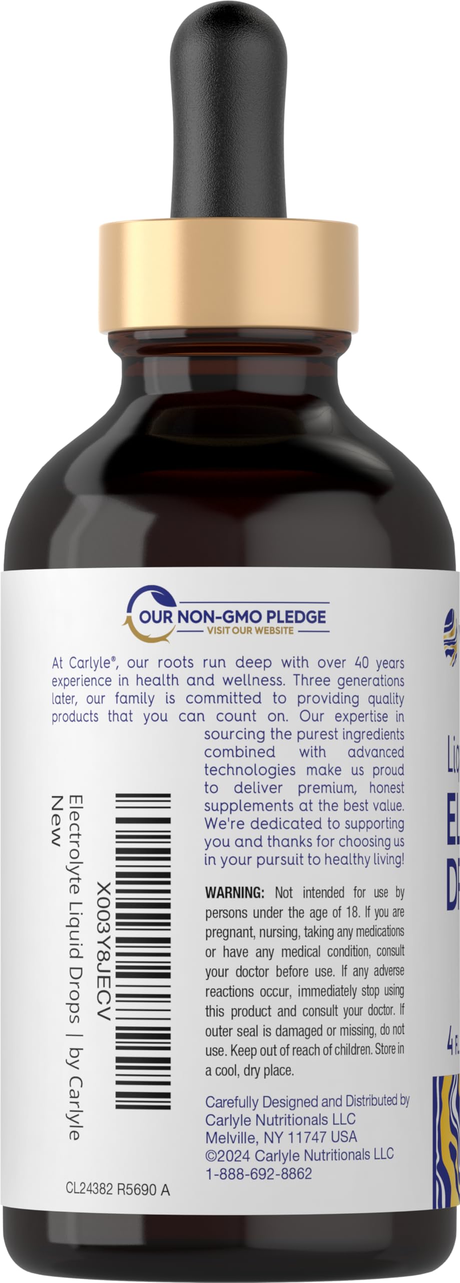 Foto 4 pulgar | Suplemento De Hidratación Electrolyle Drops Carlyle De 118 Ml, Vegano - Venta Internacional.