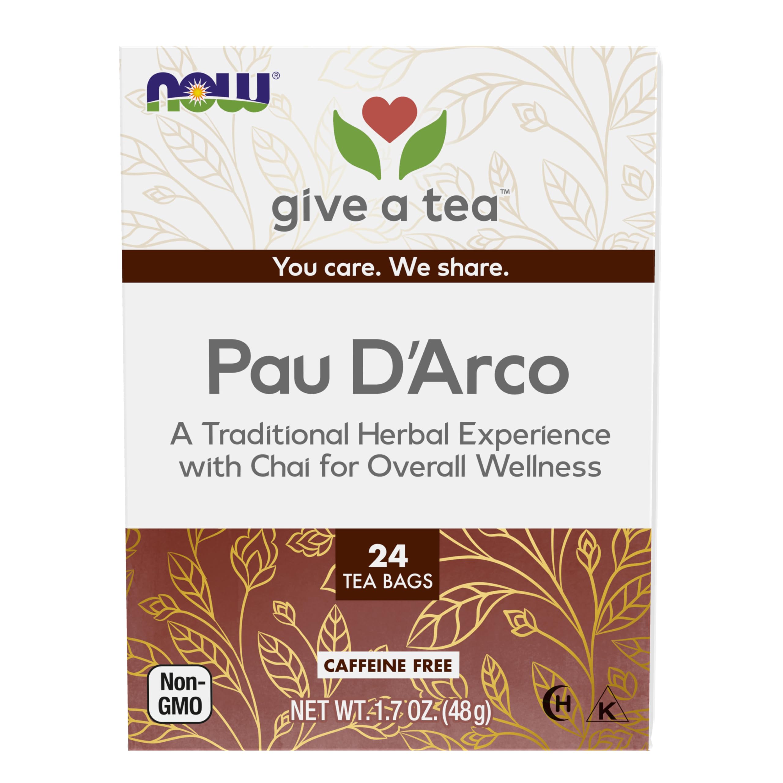 Foto 2 pulgar | Pau D'arco Herbal Wellness De Tea Now Foods, 24 Unidades - Venta Internacional.