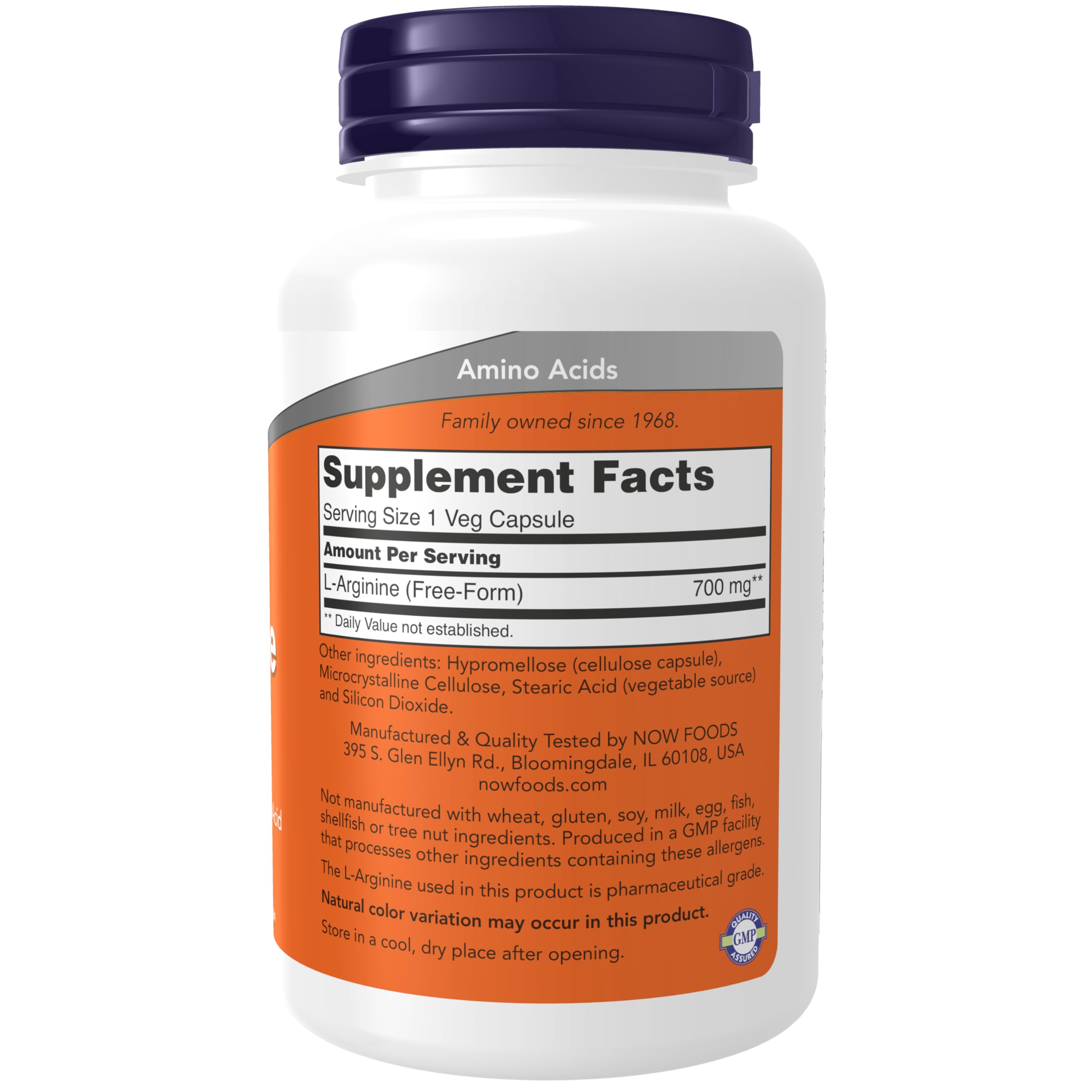 Foto 3 pulgar | Supplement Now L-arginina, 700 Mg, Precursor De Óxido Nítrico, 180 Cápsulas - Venta Internacional.