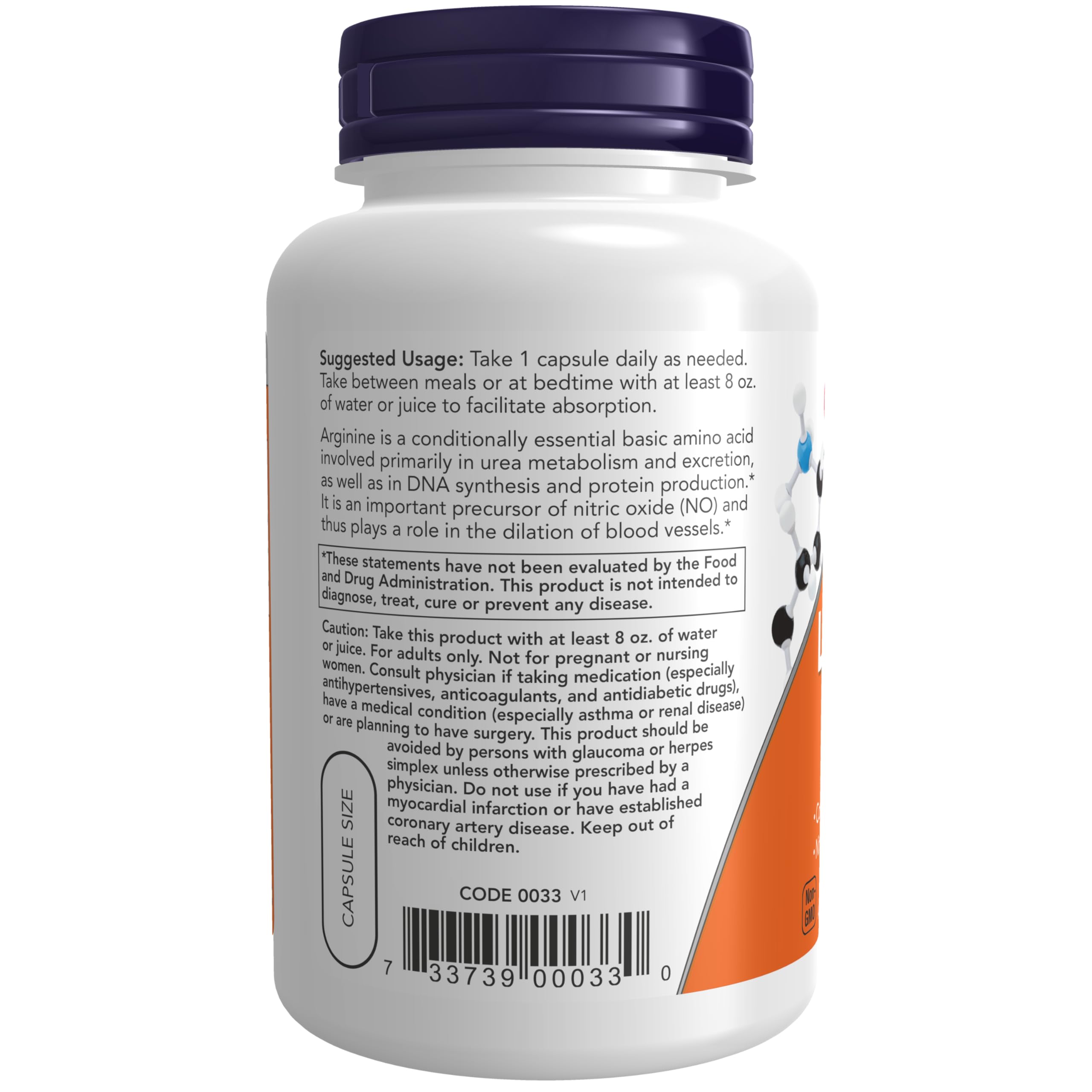 Foto 4 pulgar | Supplement Now L-arginina, 700 Mg, Precursor De Óxido Nítrico, 180 Cápsulas - Venta Internacional.