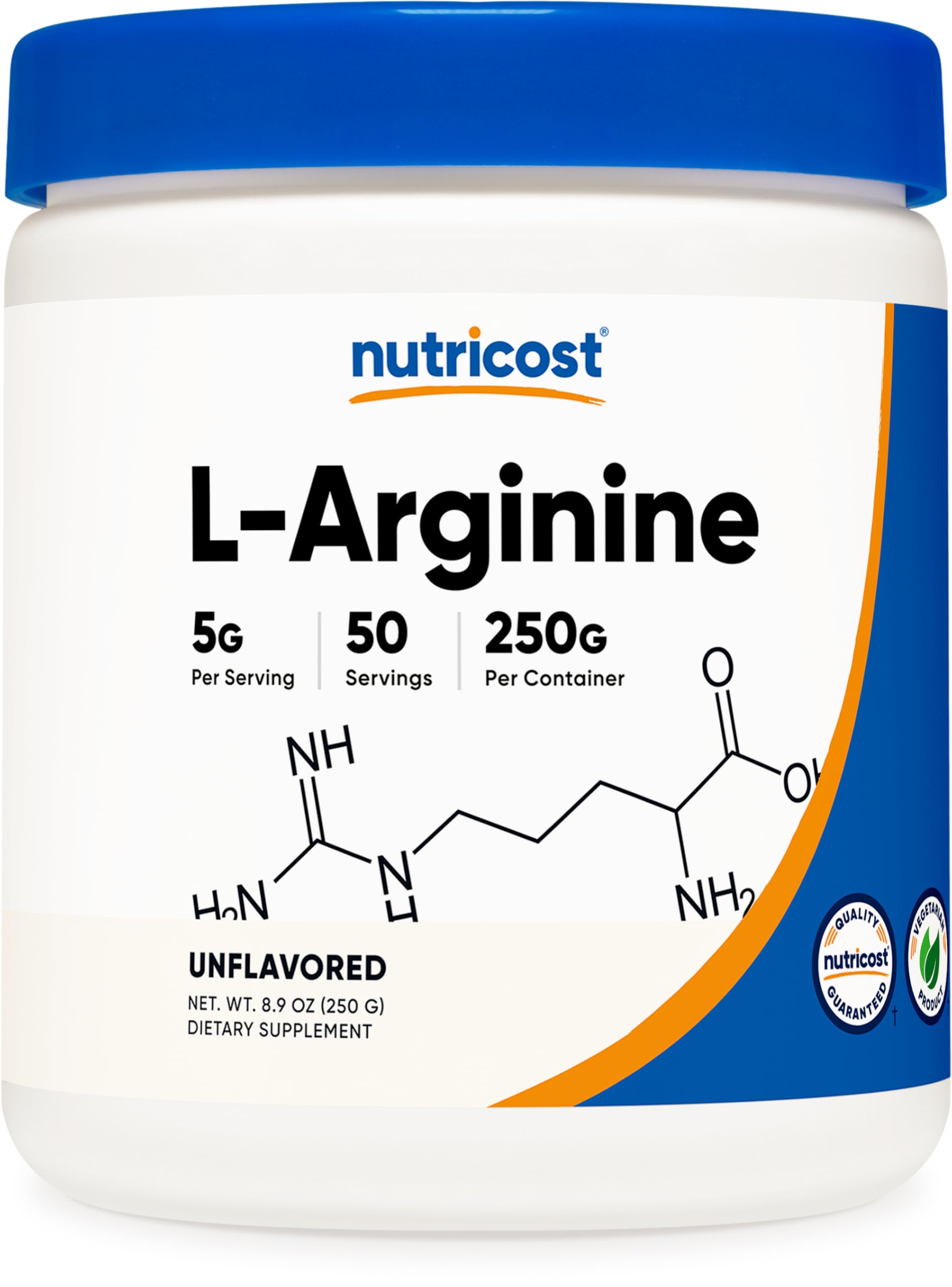 Foto 2 pulgar | L-arginina En Polvo Nutricost 250 G - 5000 Mg Por Porción - Venta Internacional.