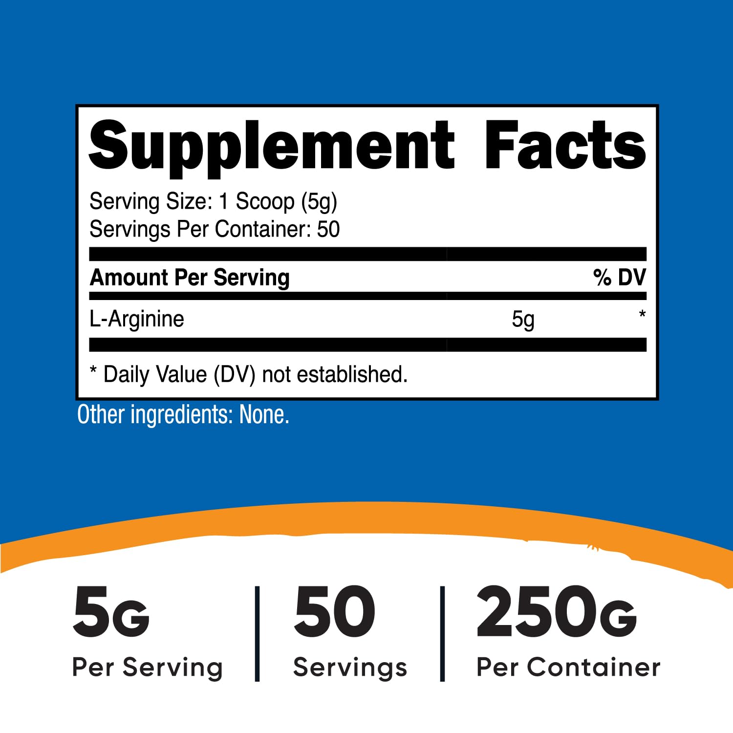 Foto 3 pulgar | L-arginina En Polvo Nutricost 250 G - 5000 Mg Por Porción - Venta Internacional.