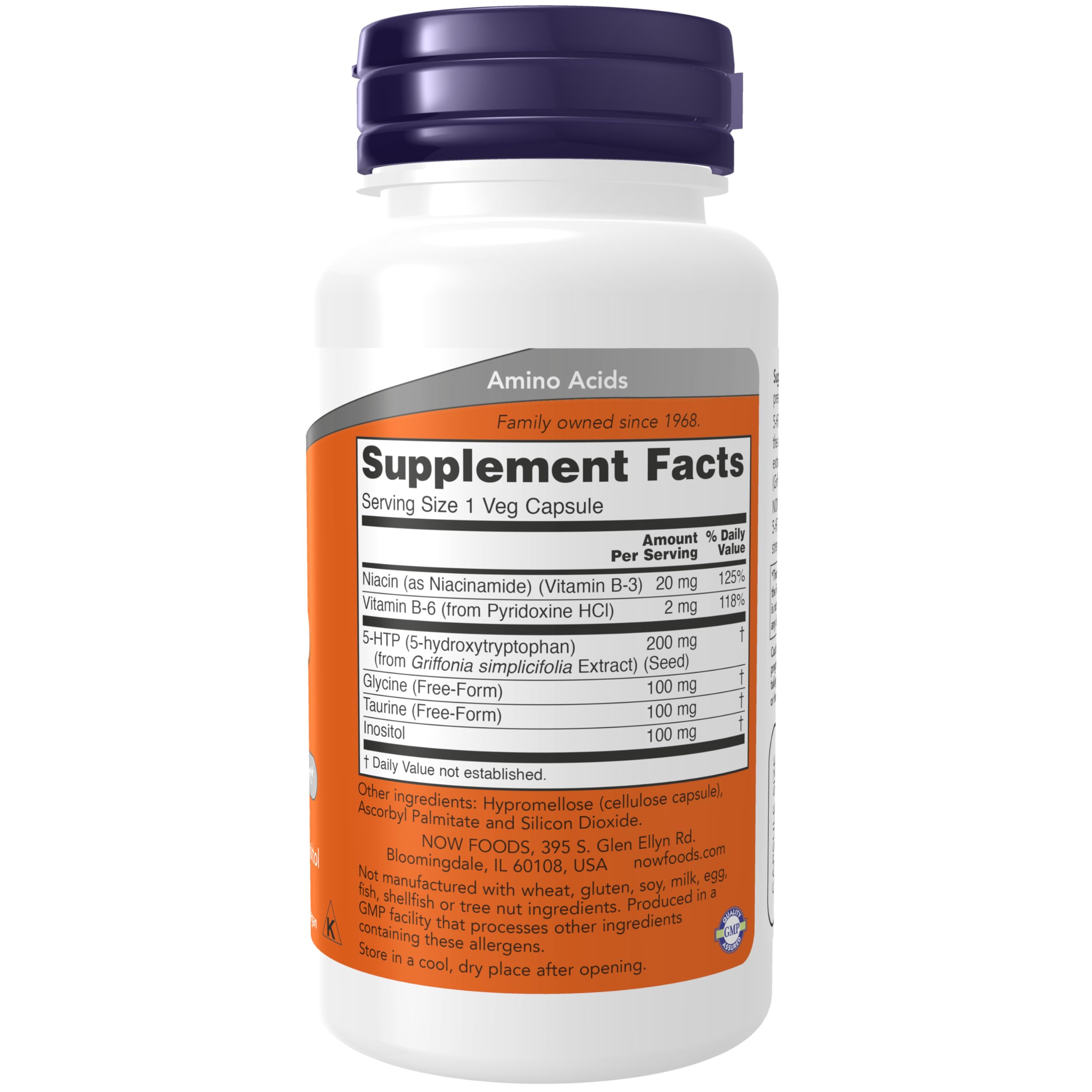 Foto 3 pulgar | Suplementos Now Foods 5-htp (5-hidroxitriptófano) 200 Mg 60 Cápsulas - Venta Internacional.