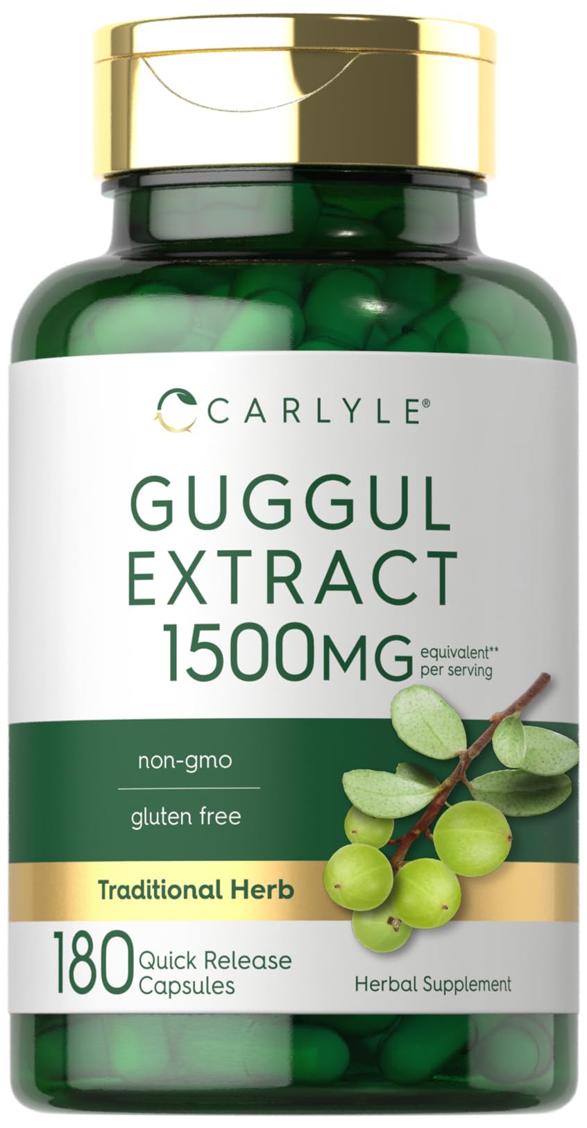 Foto 2 pulgar | Suplemento De Extracto De Carlyle Guggul 1500 Mg 180 Cápsulas - Venta Internacional.