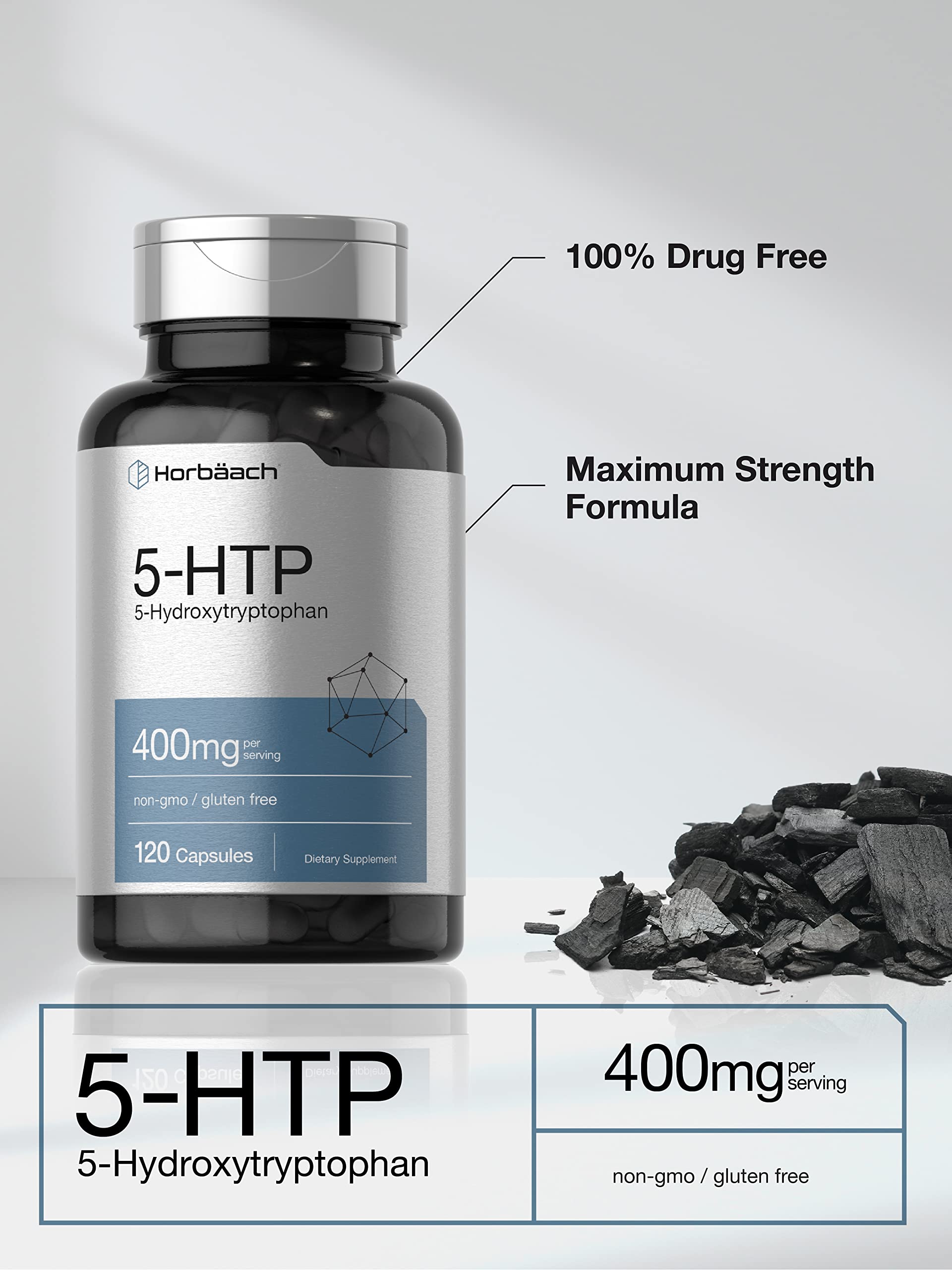 Foto 4 pulgar | Suplemento Horbäach 5htp 400 Mg 120 Cápsulas Extra Fuertes - Venta Internacional.