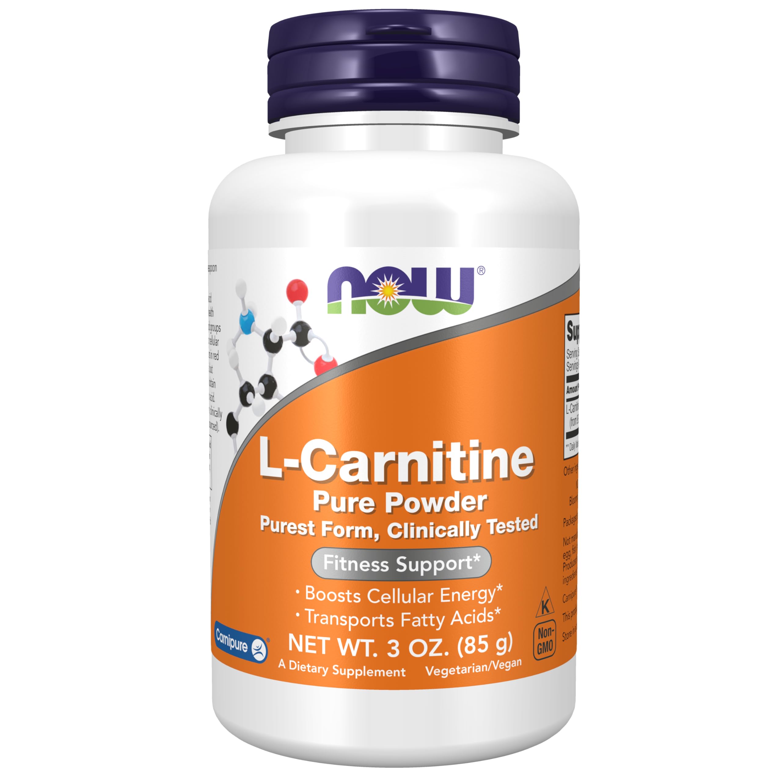 Foto 2 pulgar | Suplementos Now Foods L-carnitina En Polvo Puro, 90 Ml - Venta Internacional.