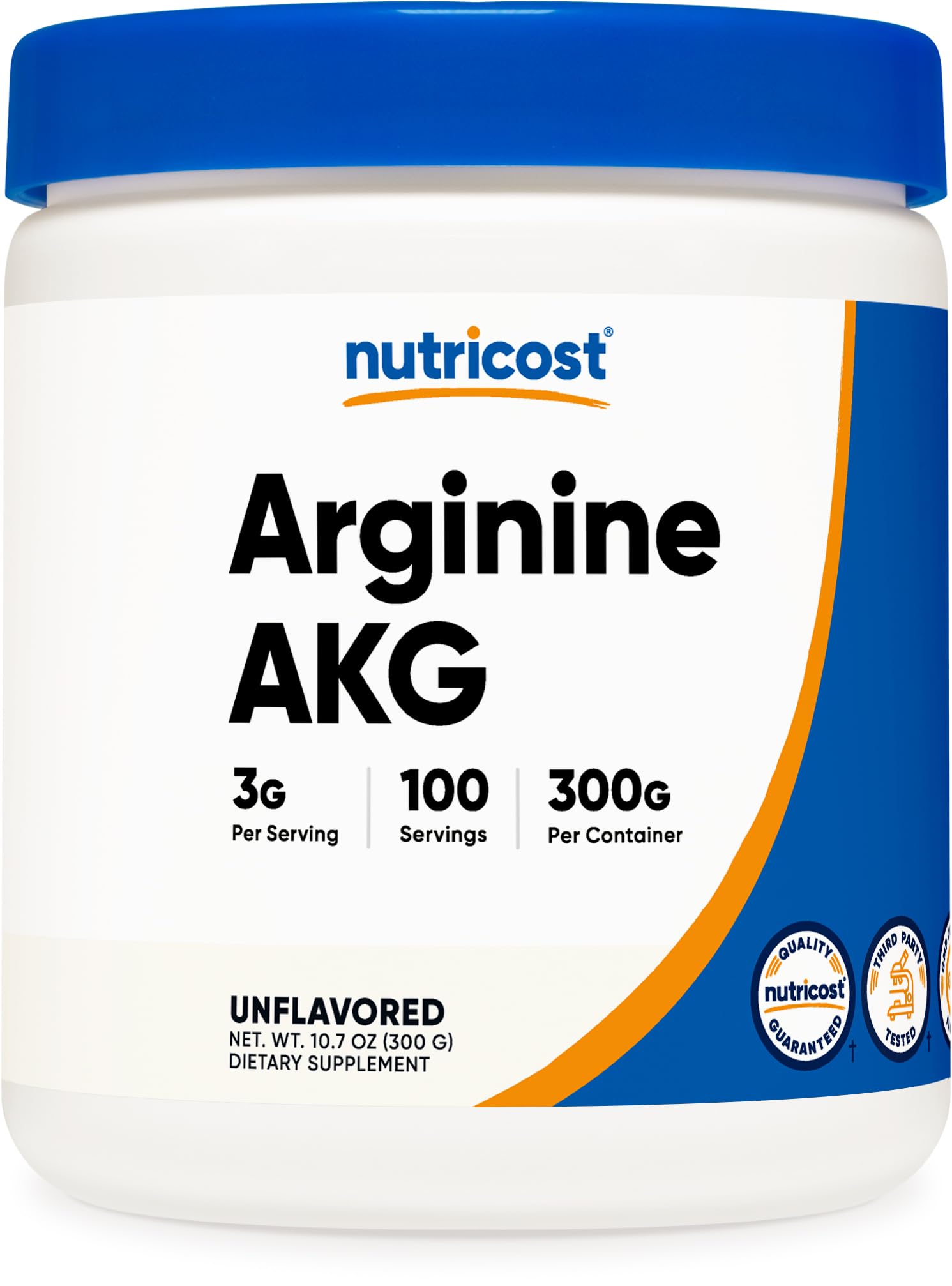 Foto 2 pulgar | Suplemento Nutricost Arginine Akg En Polvo 300 G - 100 Porciones - Venta Internacional.