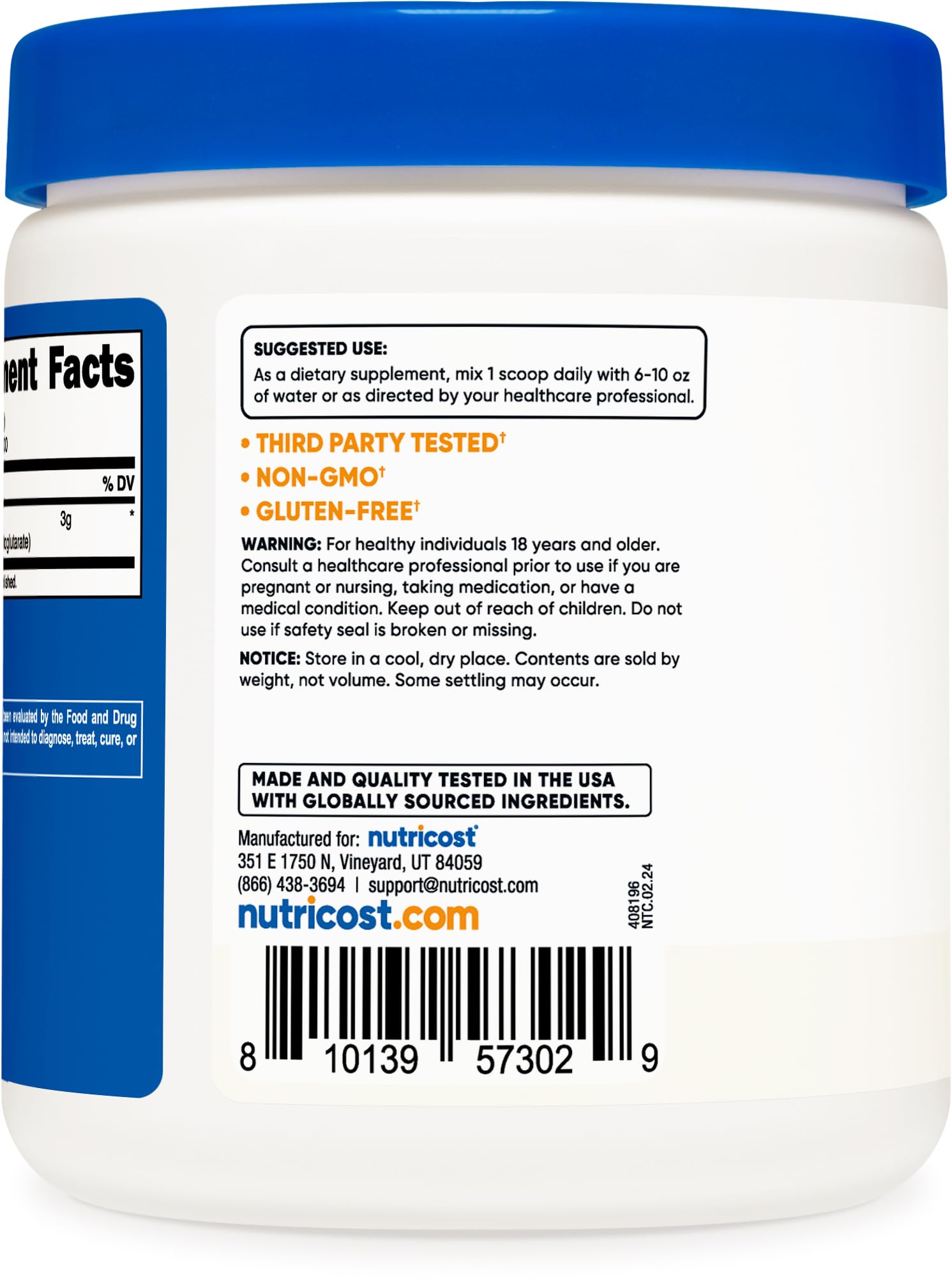 Foto 5 pulgar | Suplemento Nutricost Arginine Akg En Polvo 300 G - 100 Porciones - Venta Internacional.