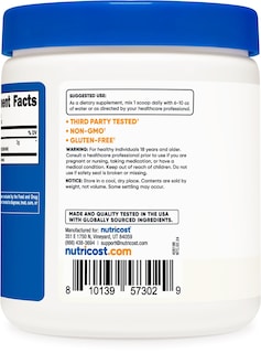 Foto 4 | Suplemento Nutricost Arginine Akg En Polvo 300 G - 100 Porciones - Venta Internacional.