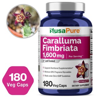 Foto 4 | Suplemento Nusapure Caralluma Fimbriata 1600 Mg 180 Cápsulas - Venta Internacional.