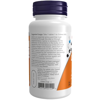 Foto 3 | Suplementos Now Foods Clorhidrato De L-lisina 500 Mg 100 Comprimidos - Venta Internacional.