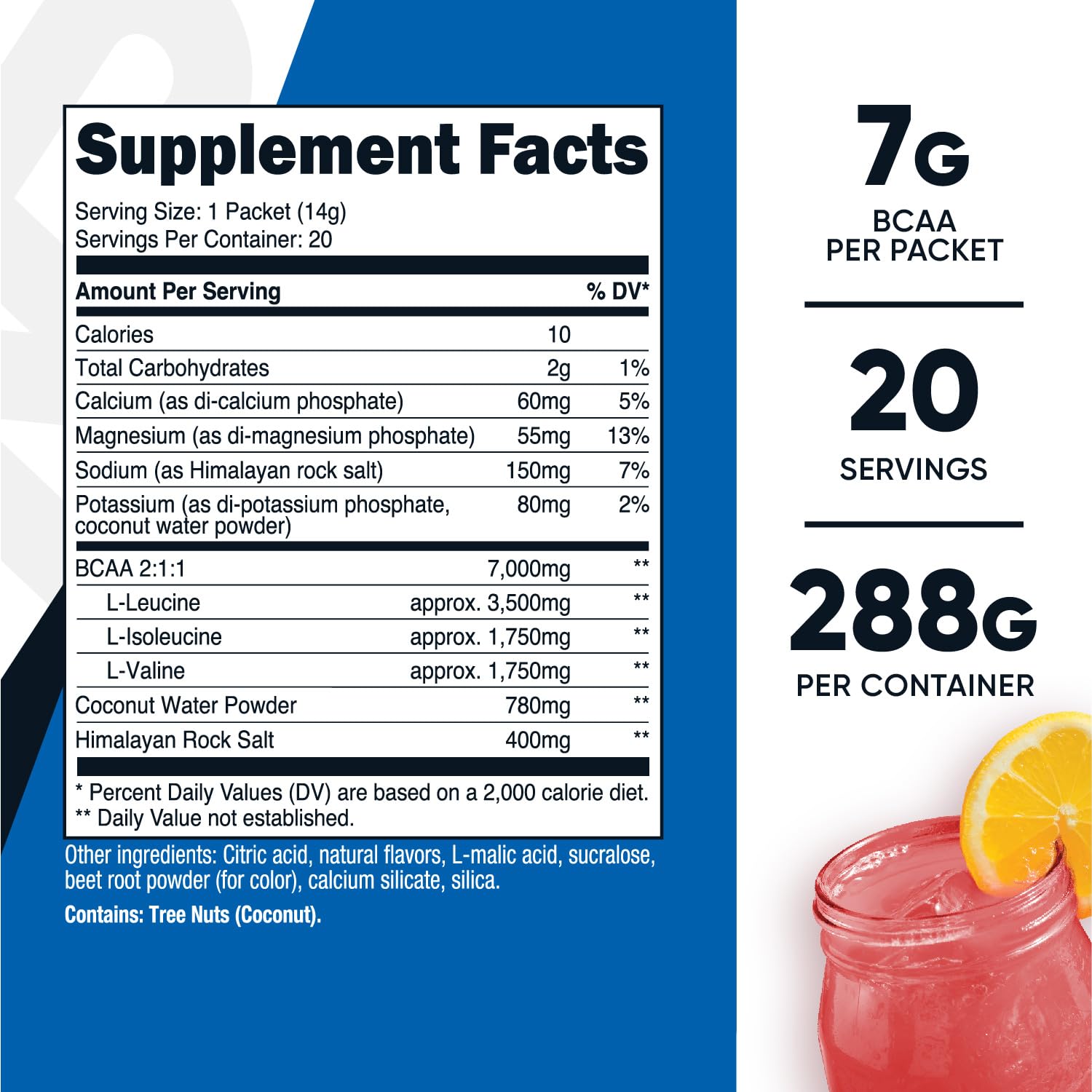 Foto 2 | Suplemento Nutricost Bcaa+ Hydration Y Limonada De Frambuesa - Venta Internacional.