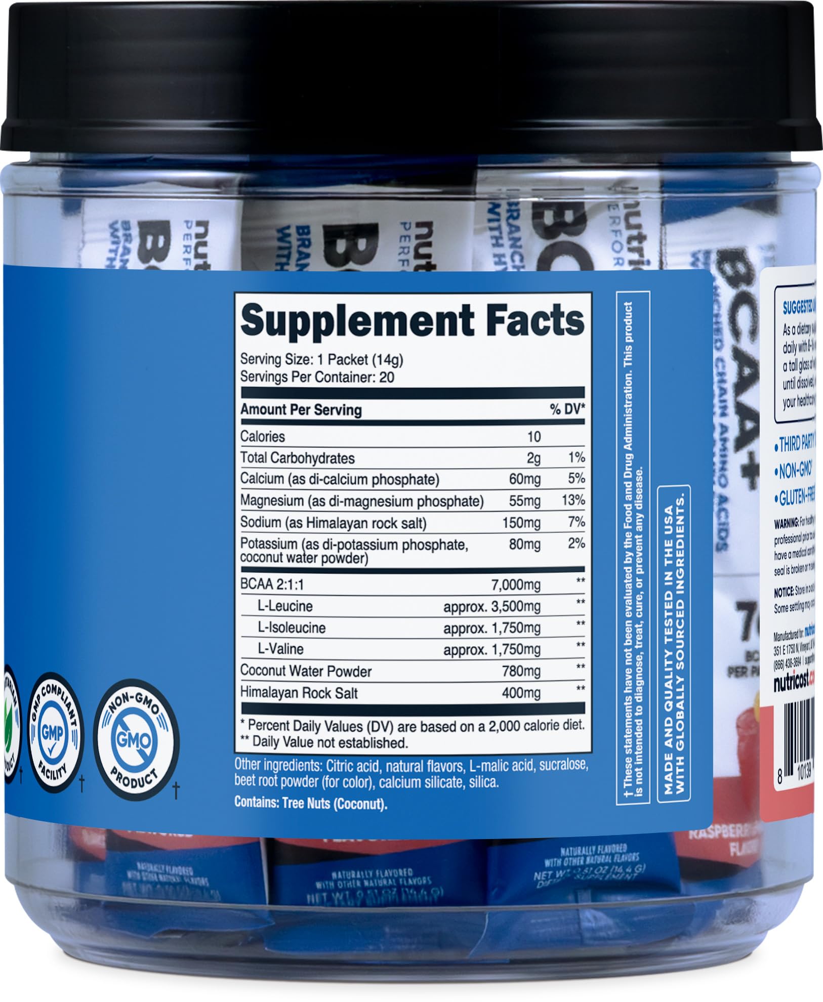 Foto 6 pulgar | Suplemento Nutricost Bcaa+ Hydration Y Limonada De Frambuesa - Venta Internacional.