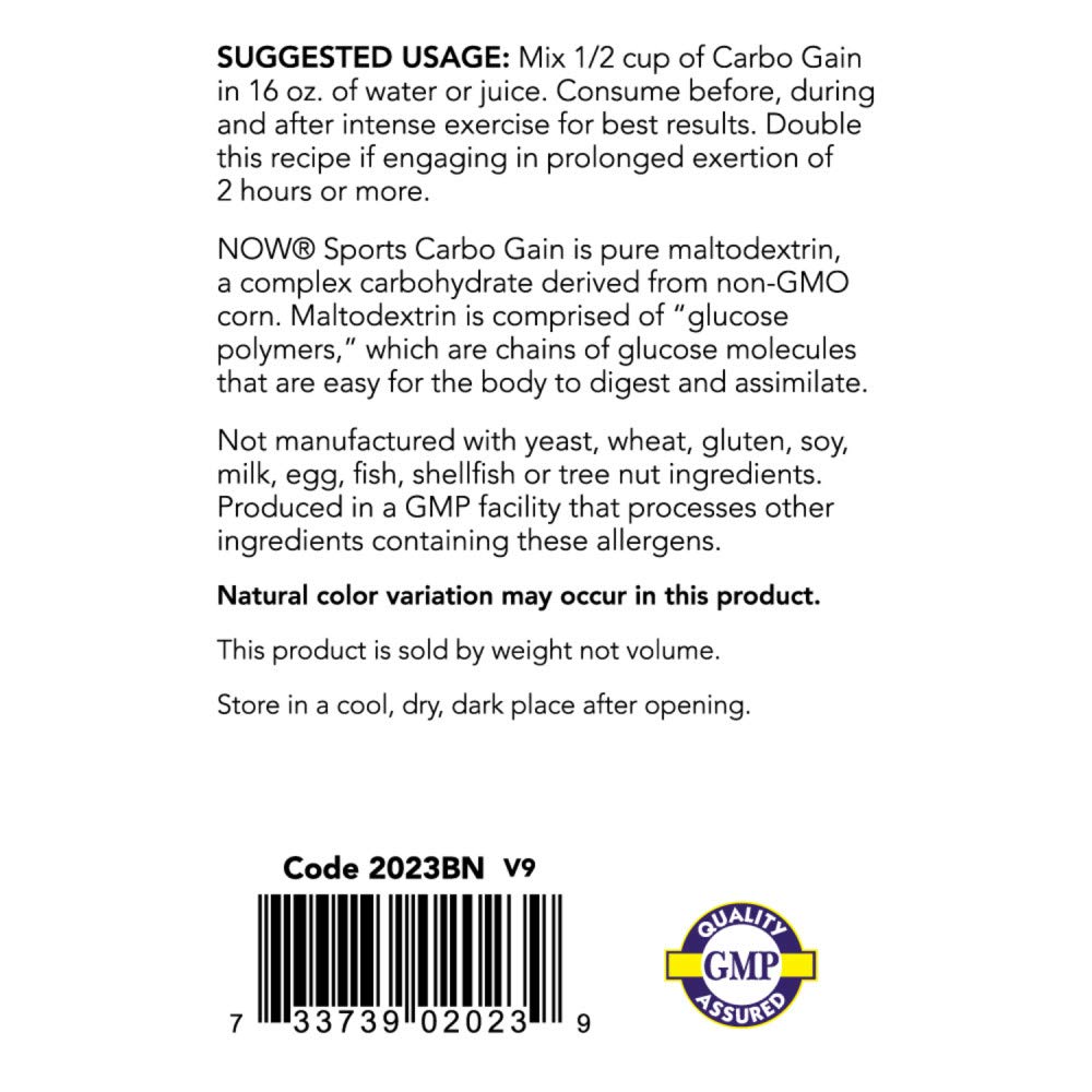 Foto 4 pulgar | Sports Nutrition Carbo Gain Powder Now Foods, 8 Kg - Venta Internacional.