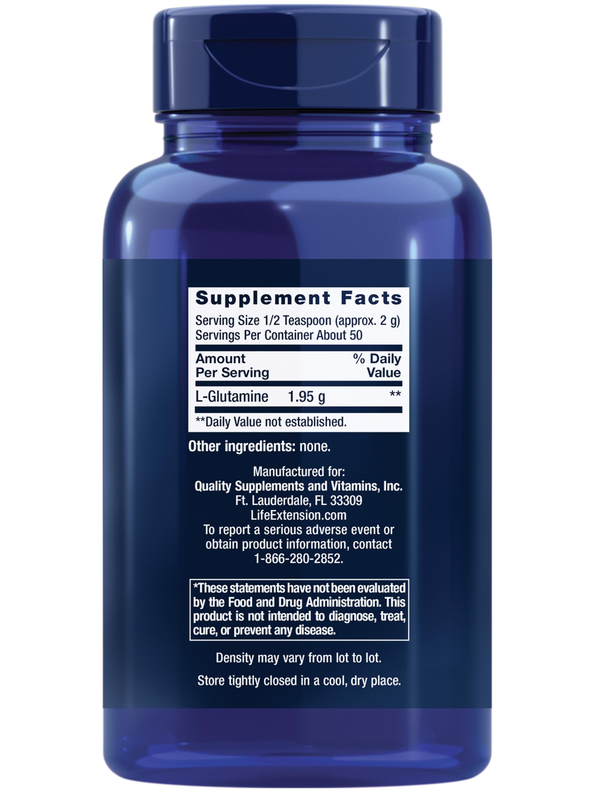 Foto 2 | Suplemento Life Extension L-glutamina En Polvo 100 G - Venta Internacional.