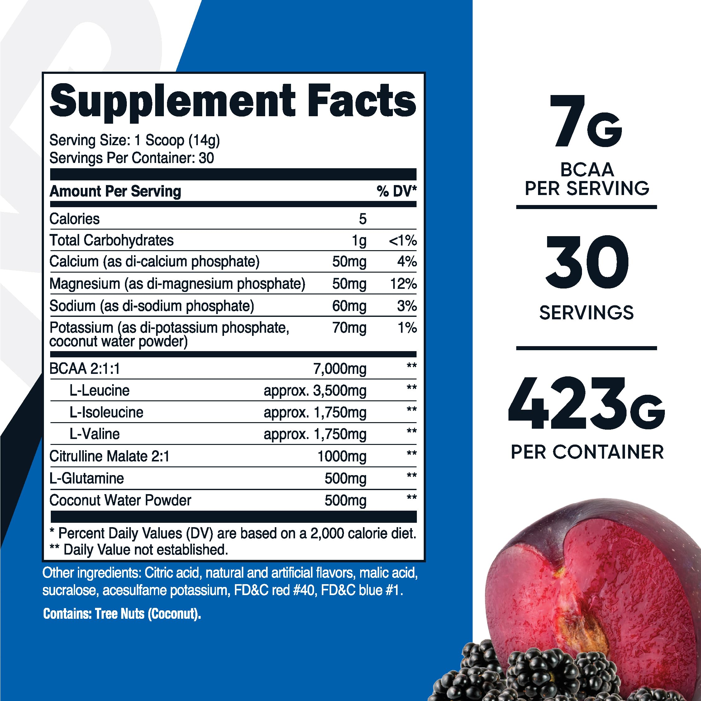 Foto 3 pulgar | Suplemento Nutricost Bcaa + Hydration Powder 30 Porciones - Venta Internacional.