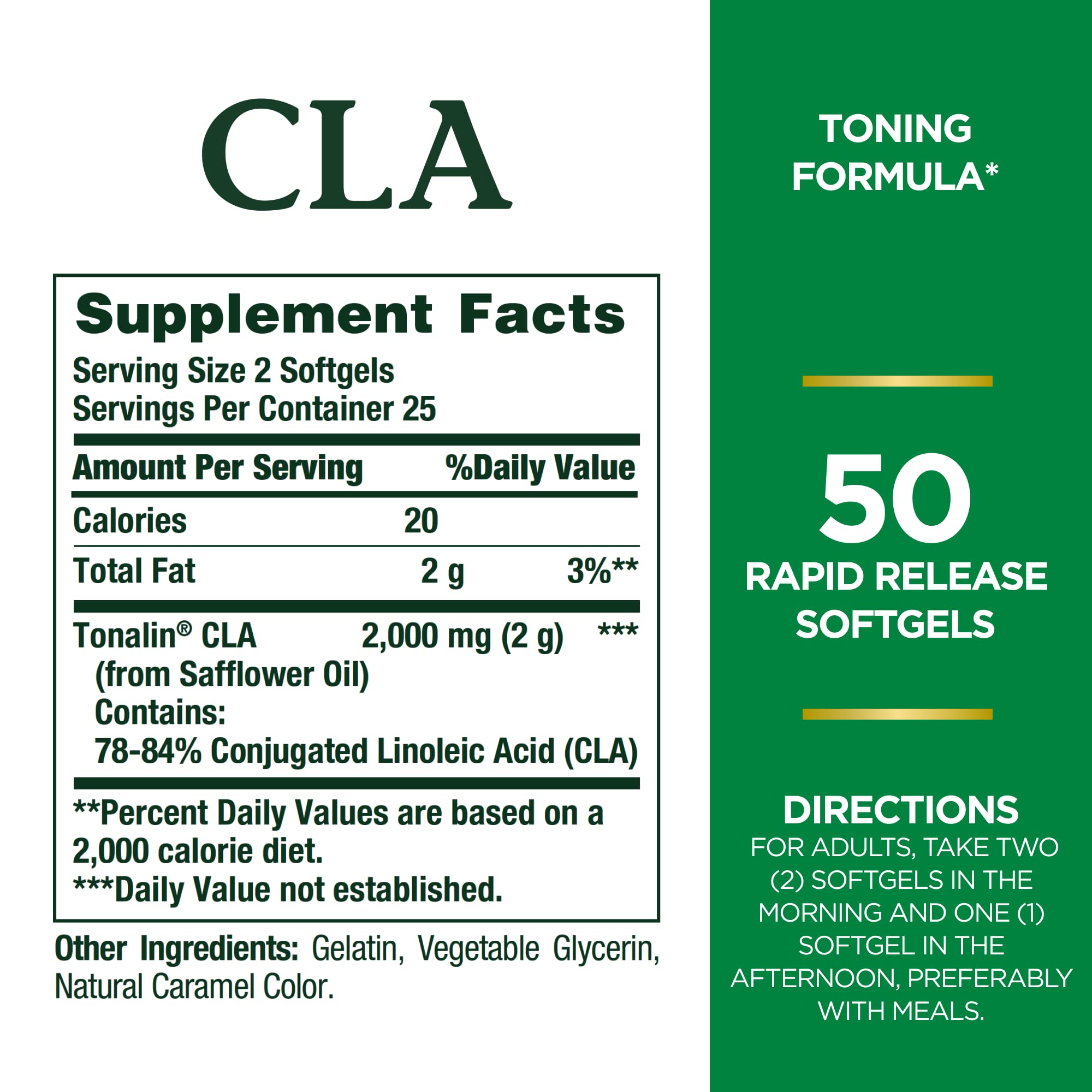 Foto 3 pulgar | Suplemento Nature's Bounty CLA de 50 Comprimidos-Venta Internacional
