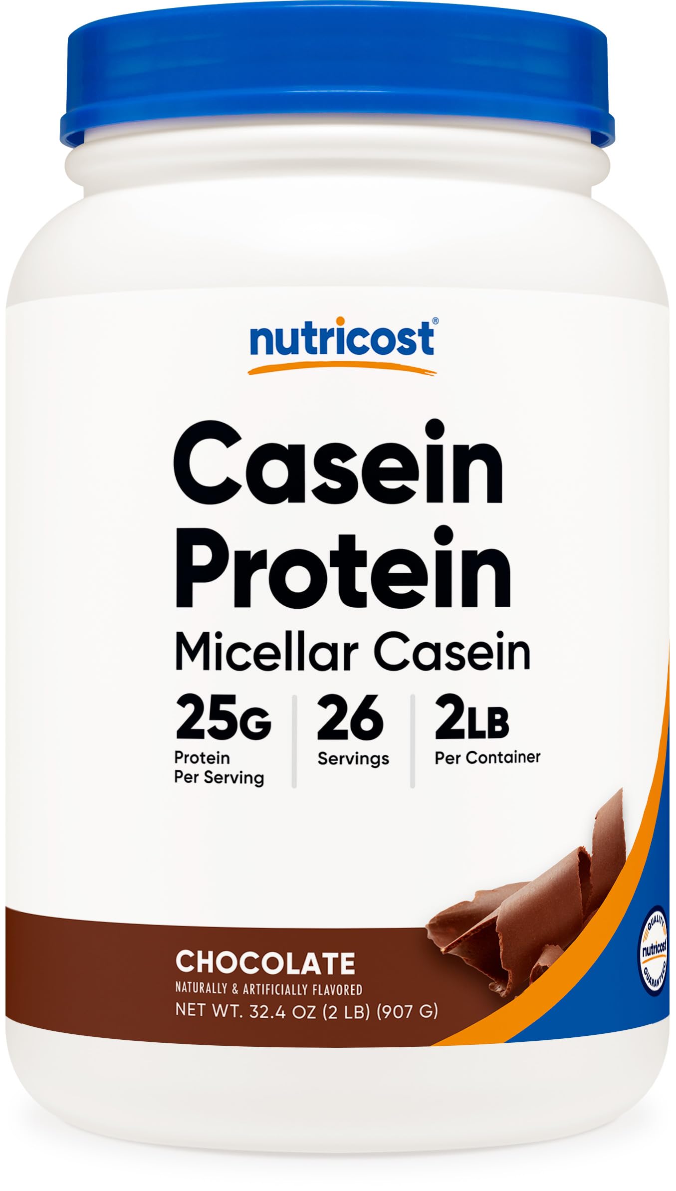 Foto 2 pulgar | Proteína En Polvo Nutricost Caseína Chocolate 907 G Sin Gluten - Venta Internacional.