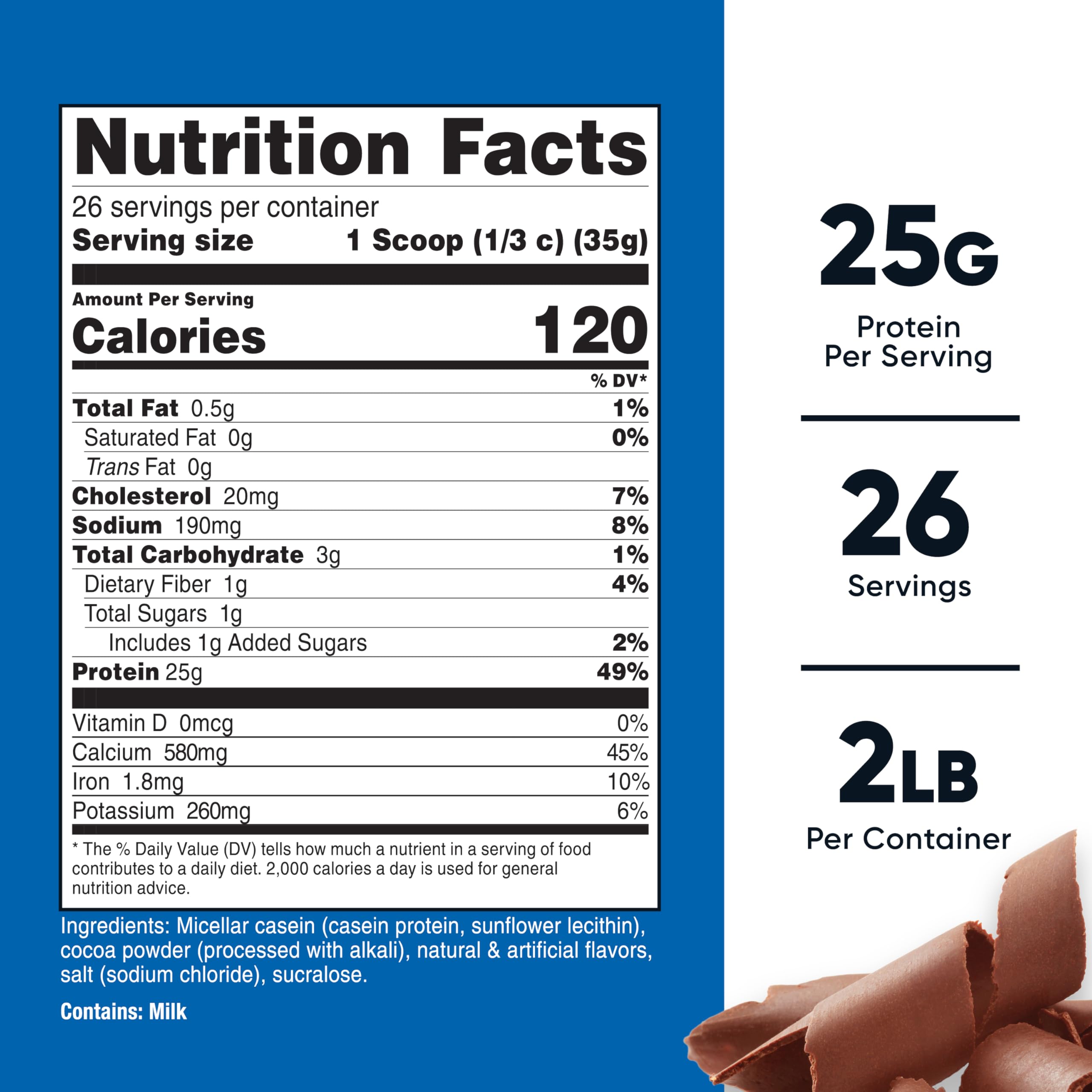 Foto 3 pulgar | Proteína En Polvo Nutricost Caseína Chocolate 907 G Sin Gluten - Venta Internacional.